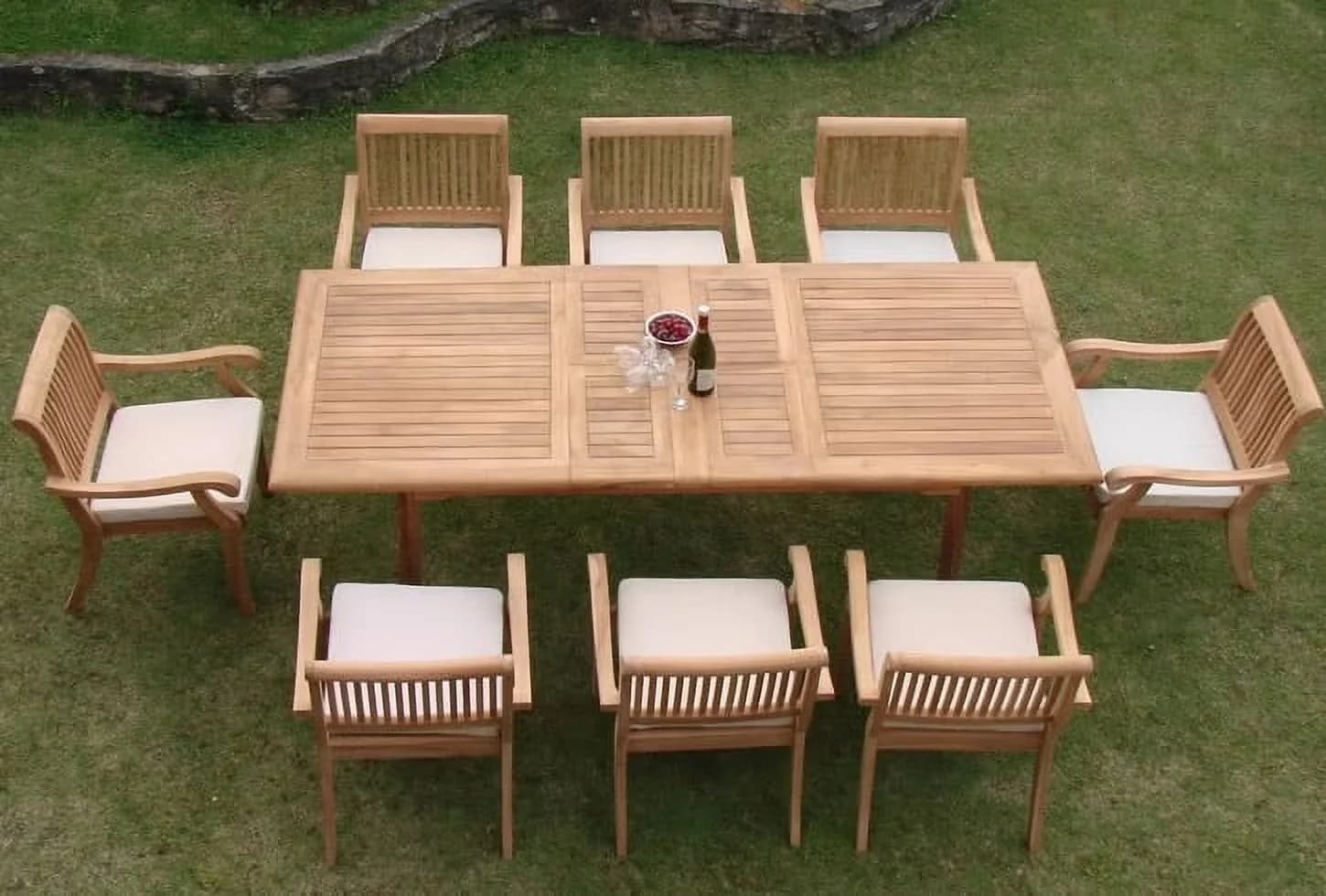 Patio Dining Set Durable - Teak Brown Grade - Long-Lasting Performance Model CE24FB