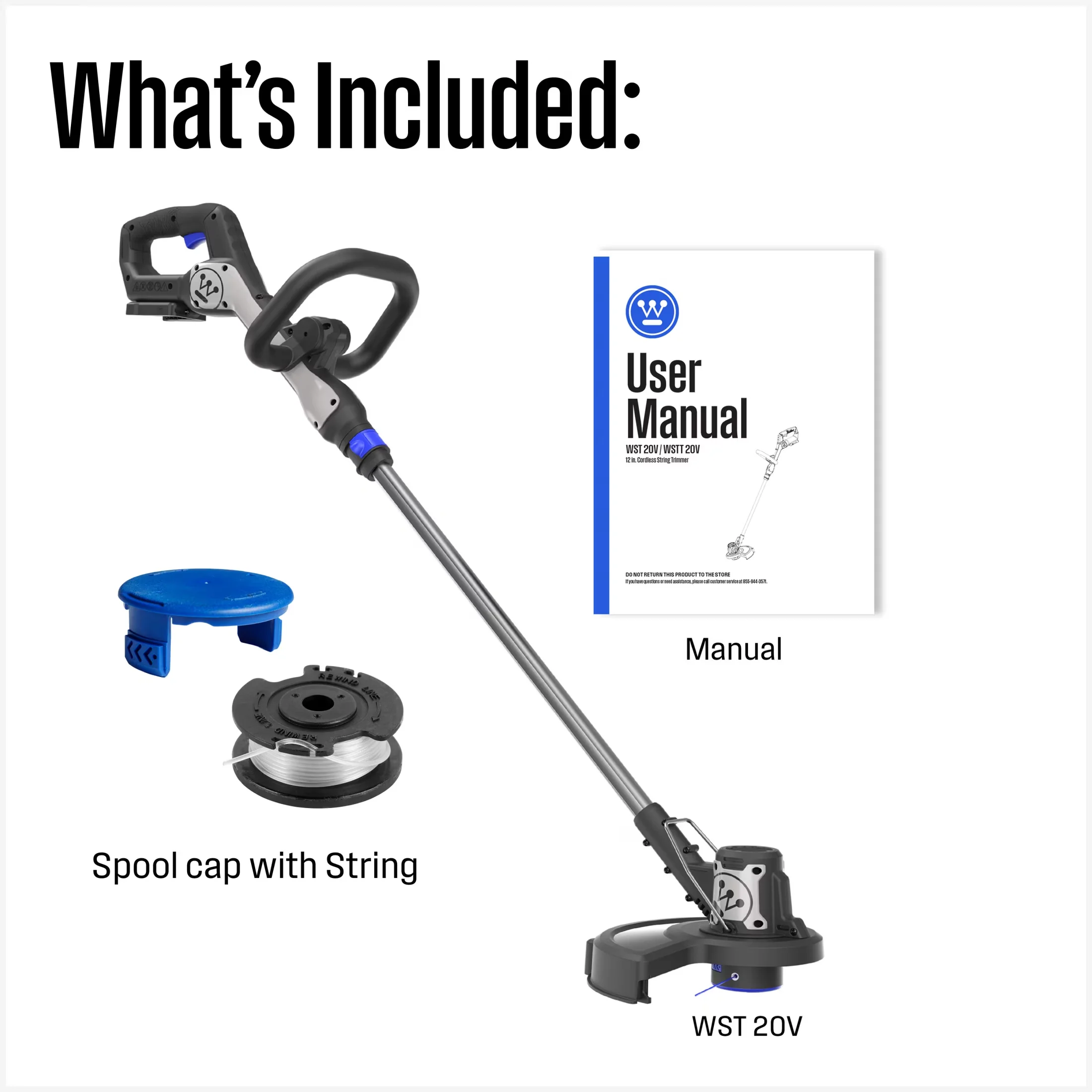 String Trimmer Essential with Battery, 20V, 20V 2-in-1 Cordless and Edger - Black Model BE6F8A