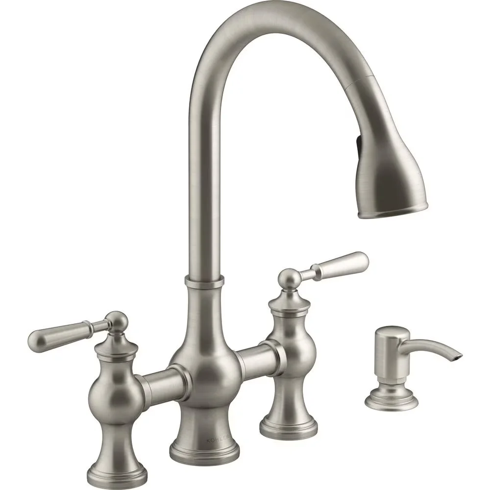 Classic Kitchen Renovation with Pull Out Sprayer - Ceramic Vibrant Stainless Model F03A77