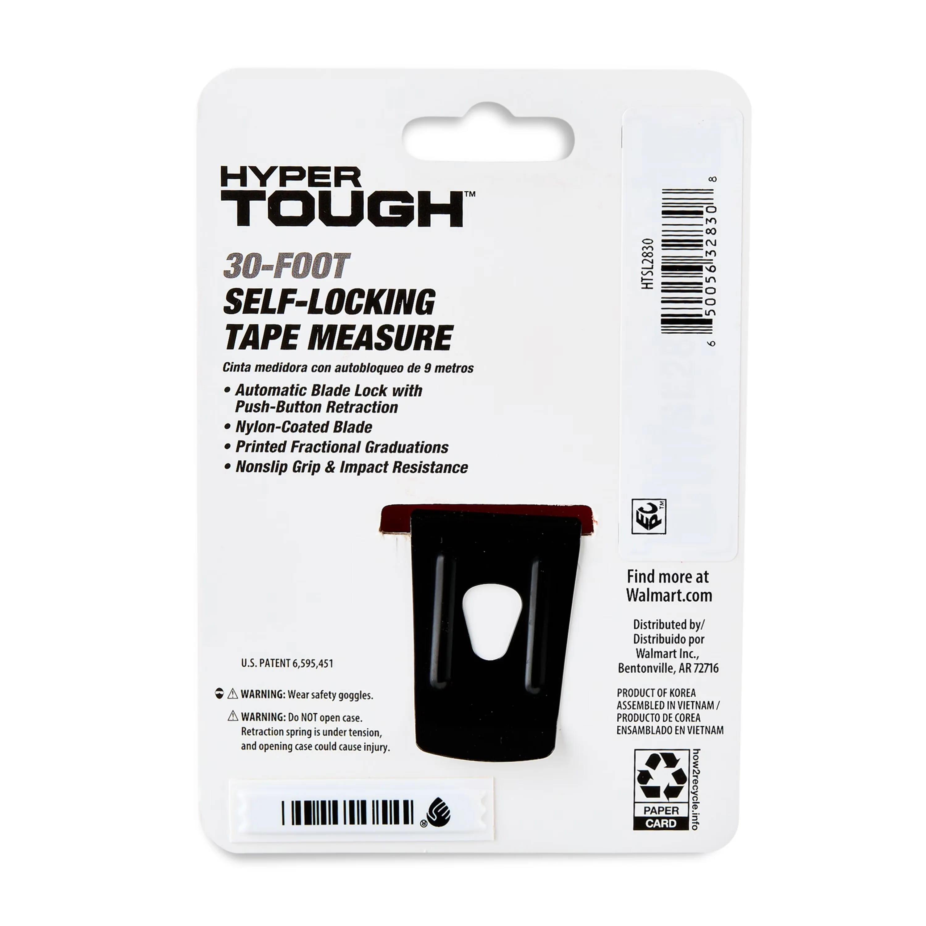 Premium Measuring Layout with Impact resistant tape measure case, 30ft. Self Lock Tape Measure, Printed fractional graduations - Red... Model 23C145