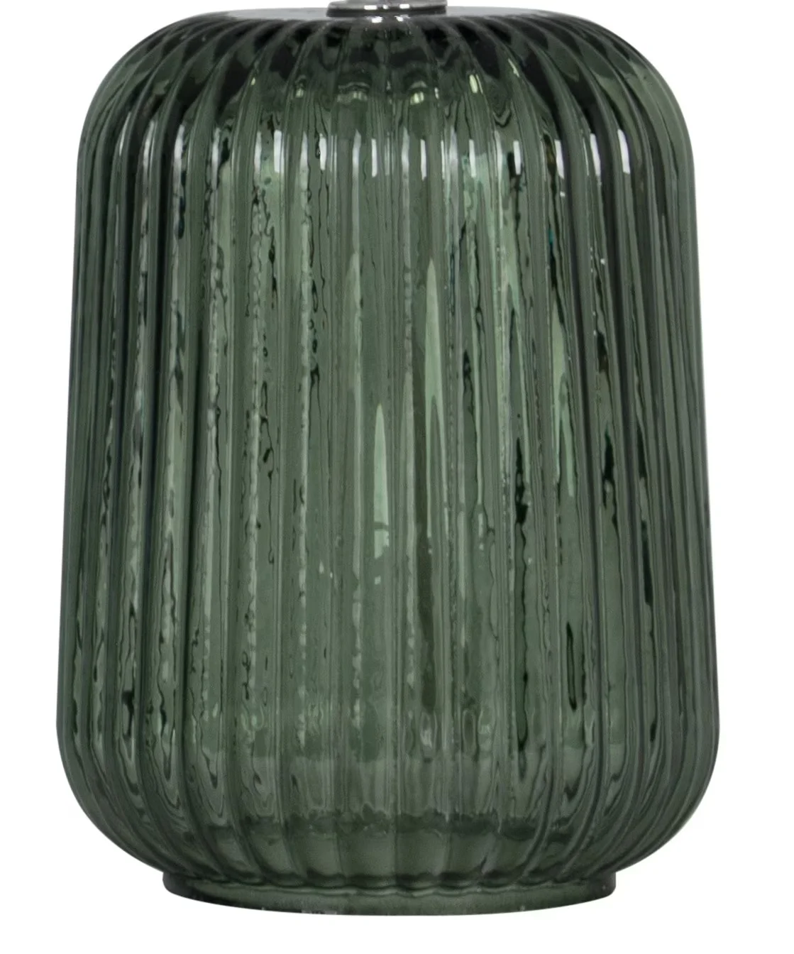 Stylish Table Lamp with Accent Lamps, 12.75 inch height, Green Glass - Green Glass Model DBFE3D