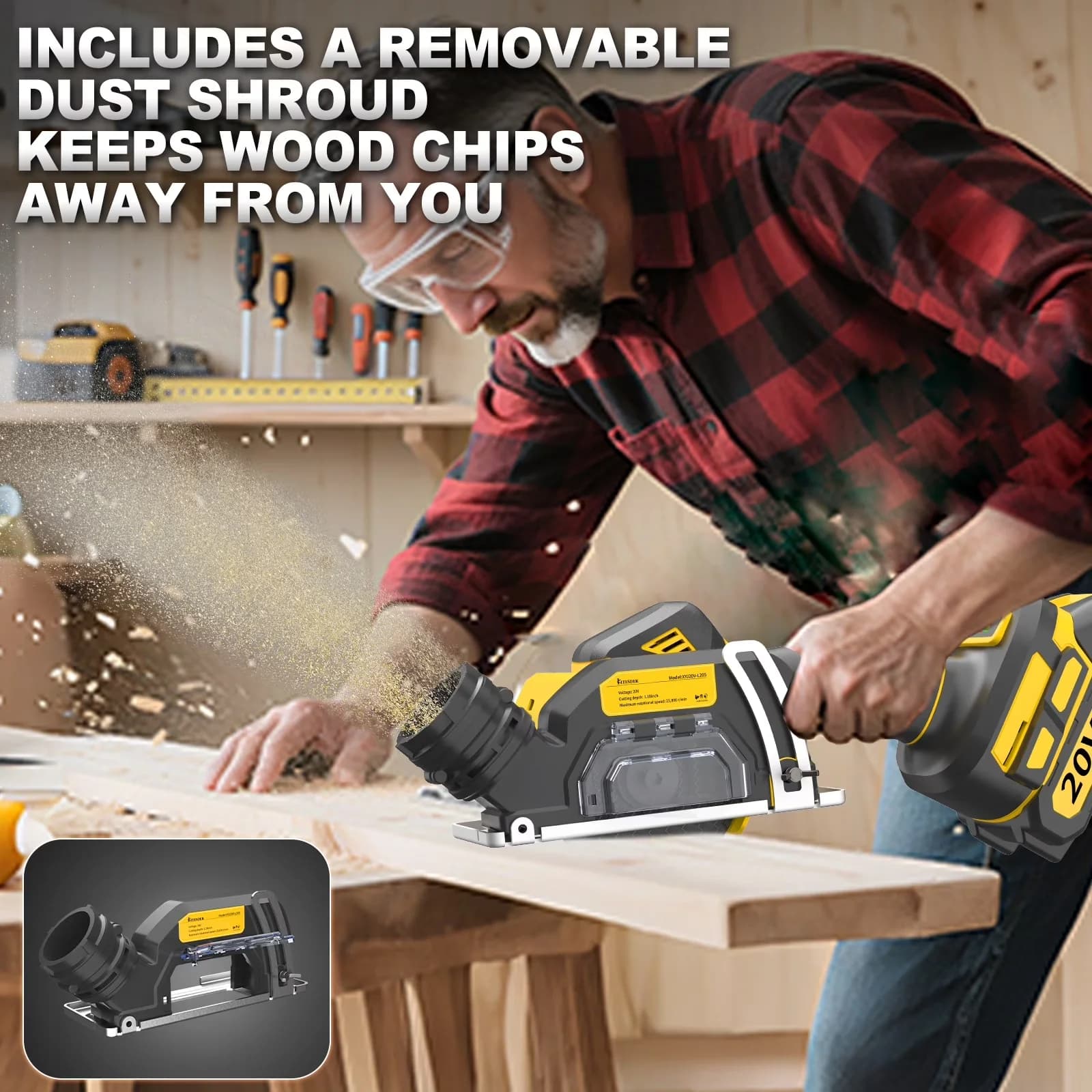 Compact Power Tool with Battery, 20V, Lightweight - Premium Collection Model 754EDD