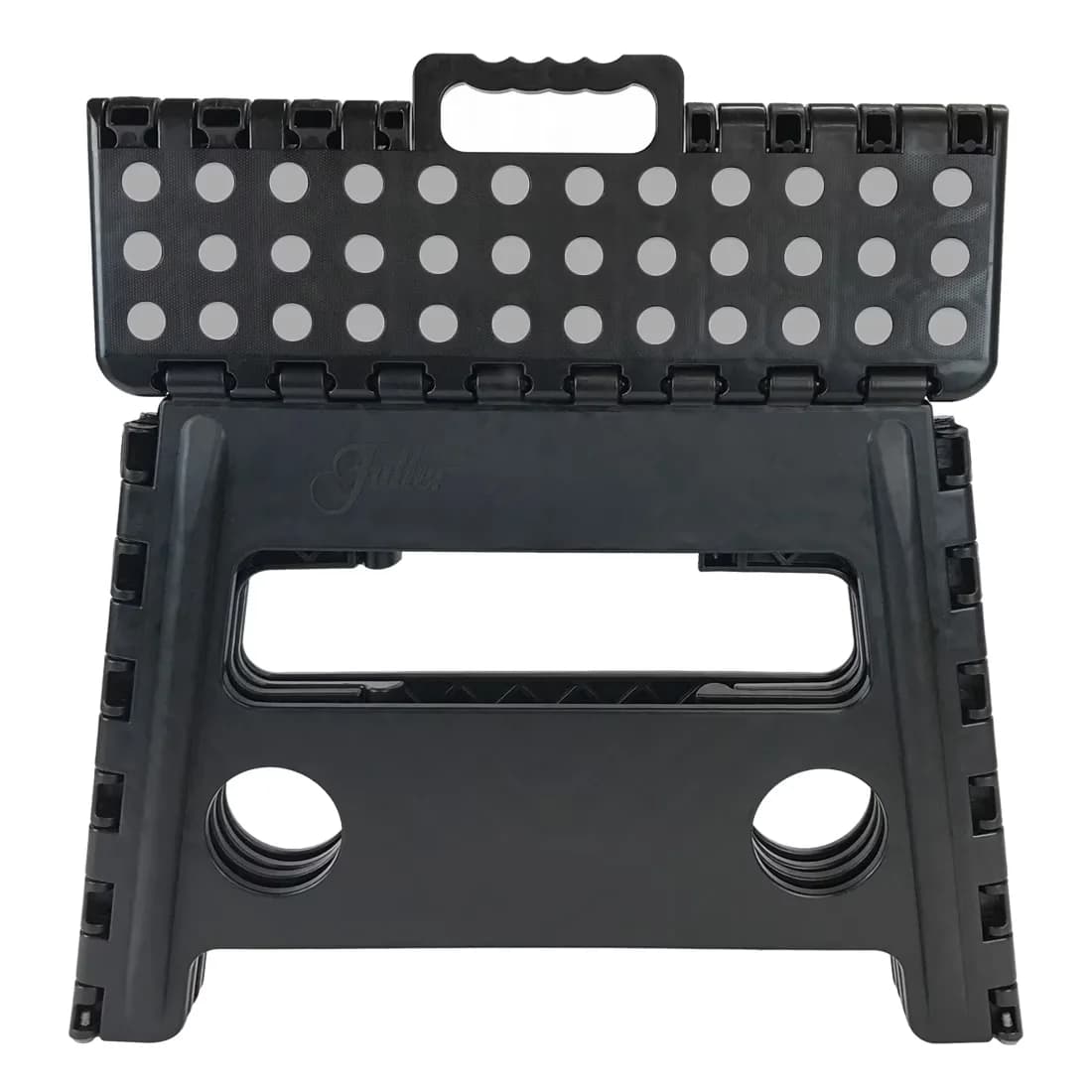 Versatile Ladders And Step Stool with Foldable, Extra Wide Folding Black 12.7 inch - Black Plastic Model 1F2263