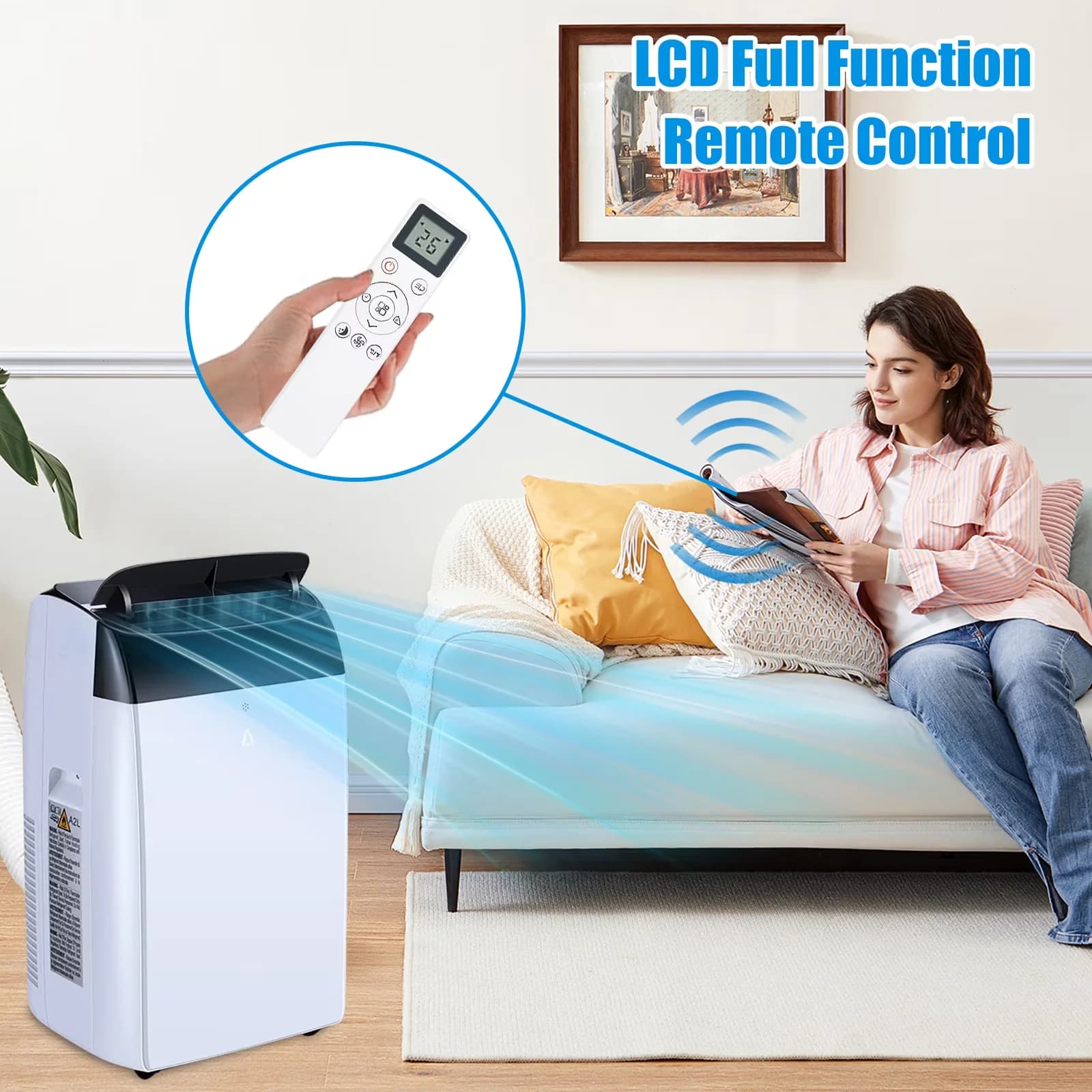 Versatile Air Conditioner with 14000 BTU, Efficient 14000 BTU Portable for Large, Rooms - Model C548E1