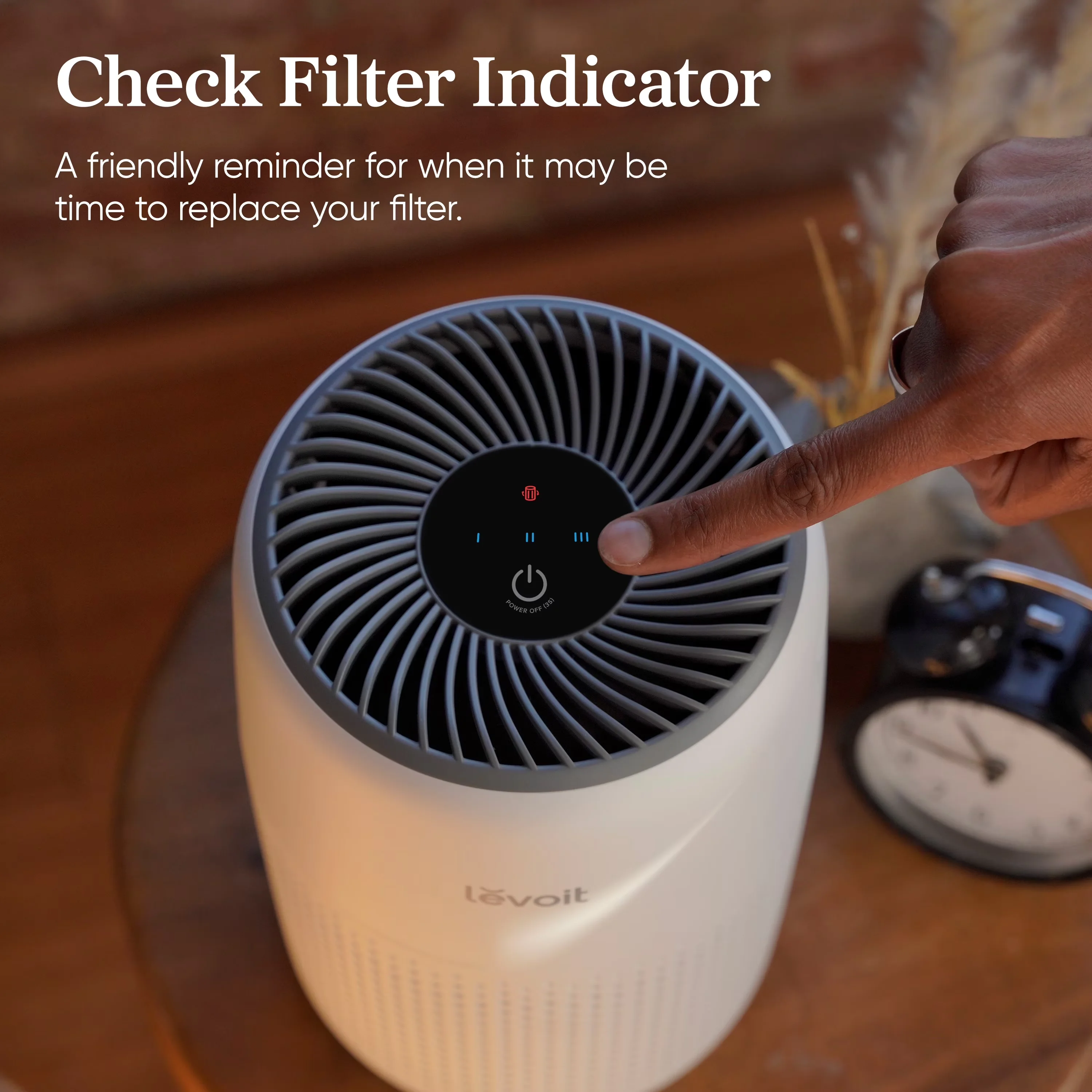 Air Purifier Innovative with Variable Speed, Automatic Shut-Off, Filter Change Indicator for Bedroom, Office - Model B659C8