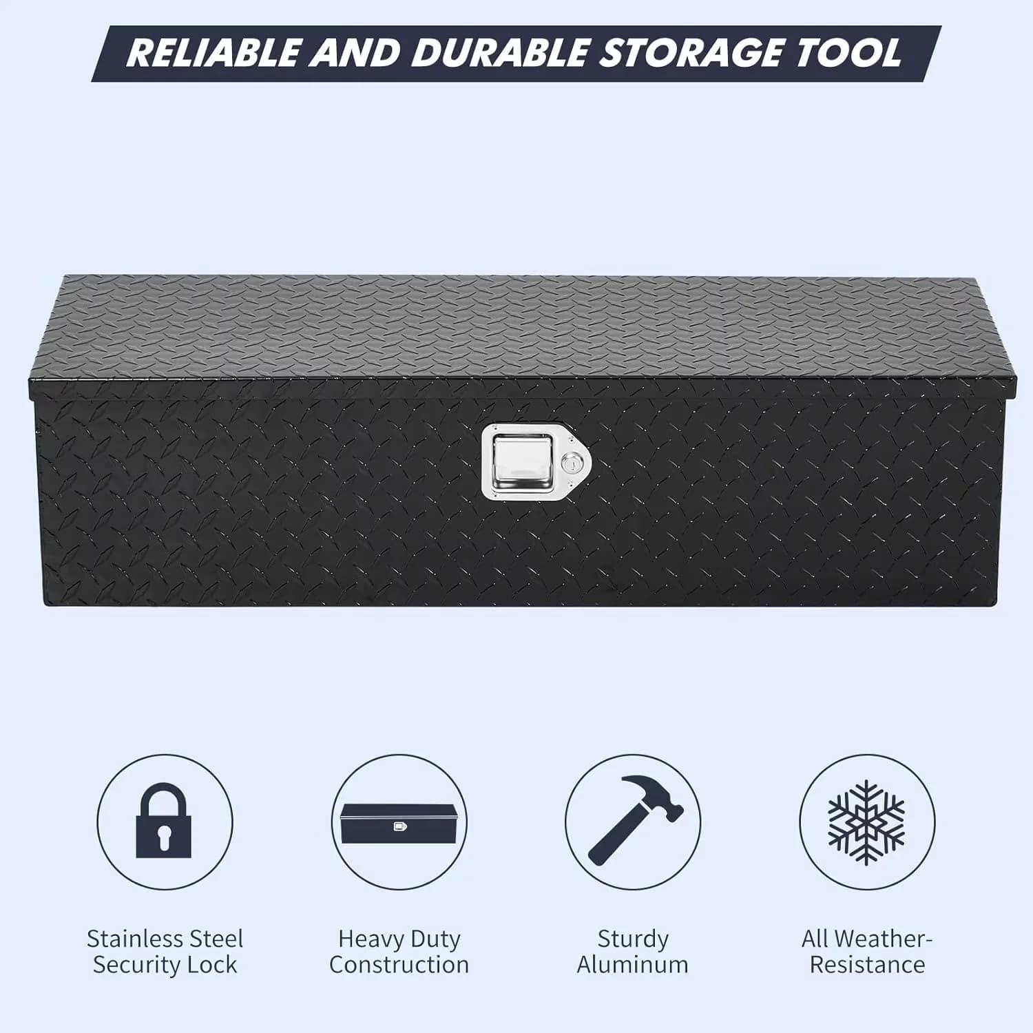Durable Toolstorage with Waterproof, Aluminum Truck Tool Box - Aluminum Black for Rv Model 7B5391