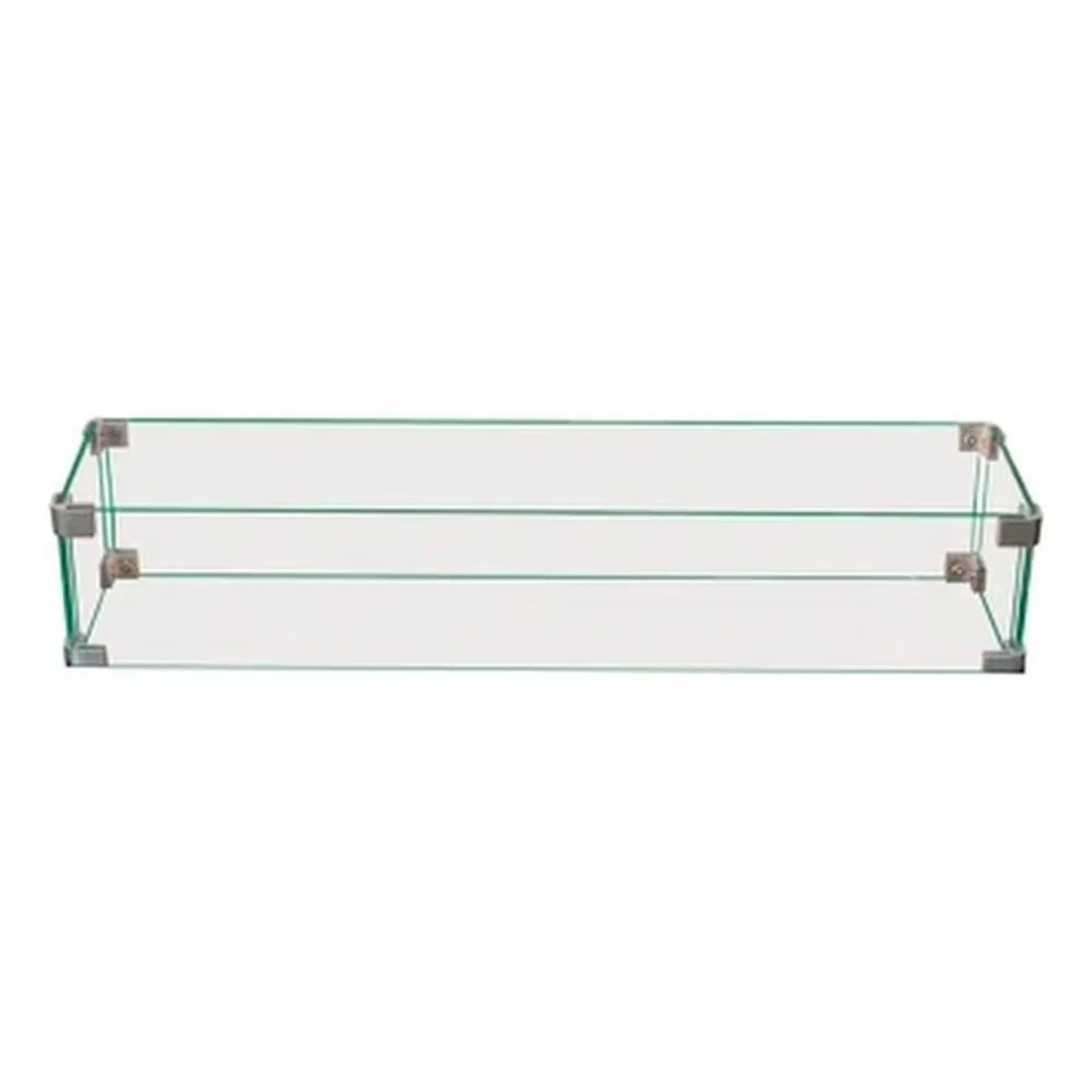 Outdoor Heating Classic with provides safety barrier from flames, Rectangle Fire Pit Flame Guard, Provides safety barrier - Glass Model 4C7CEC