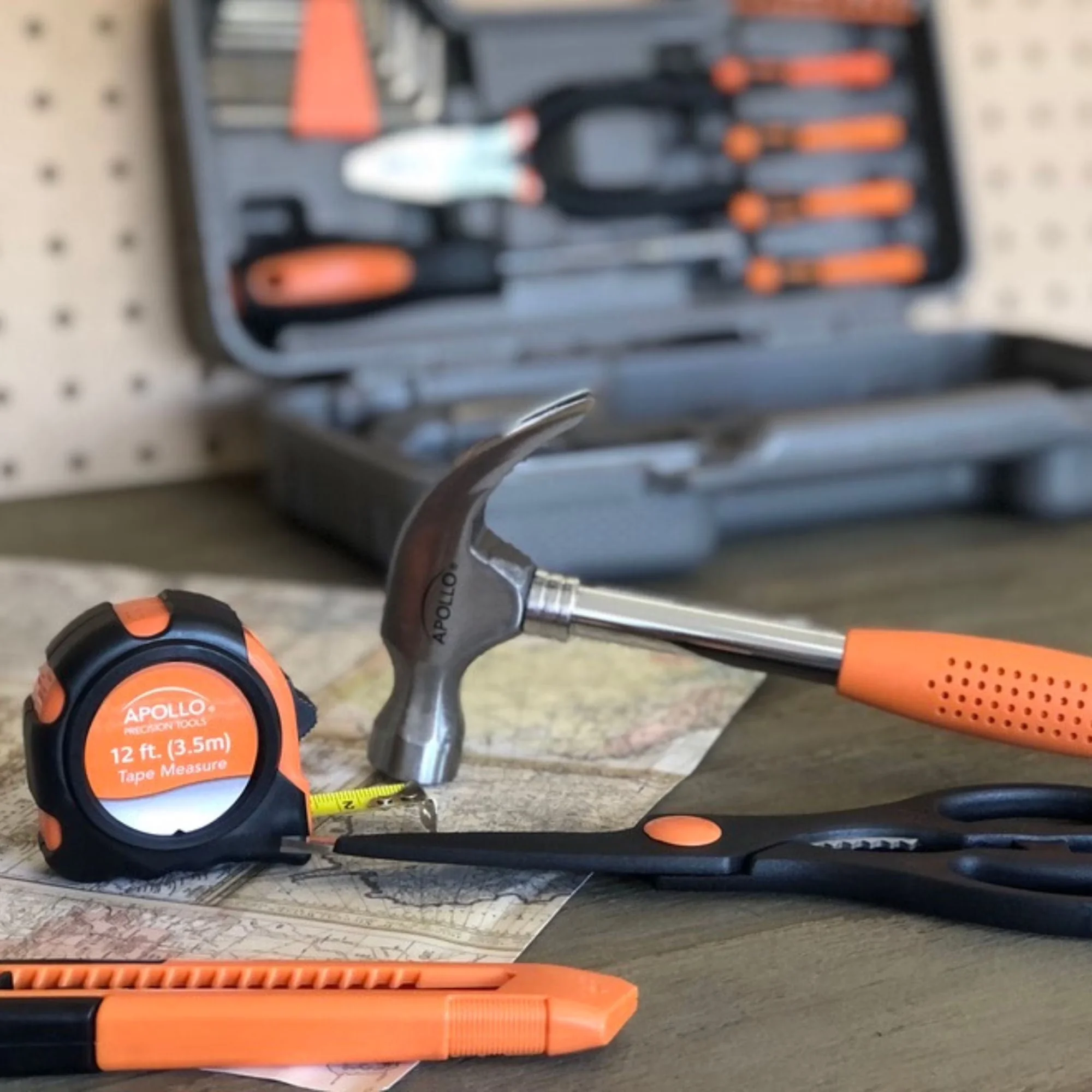 Quality Hand Tool Set with Compact, 39 Piece General Kit - Orange DT9706 Model F78203