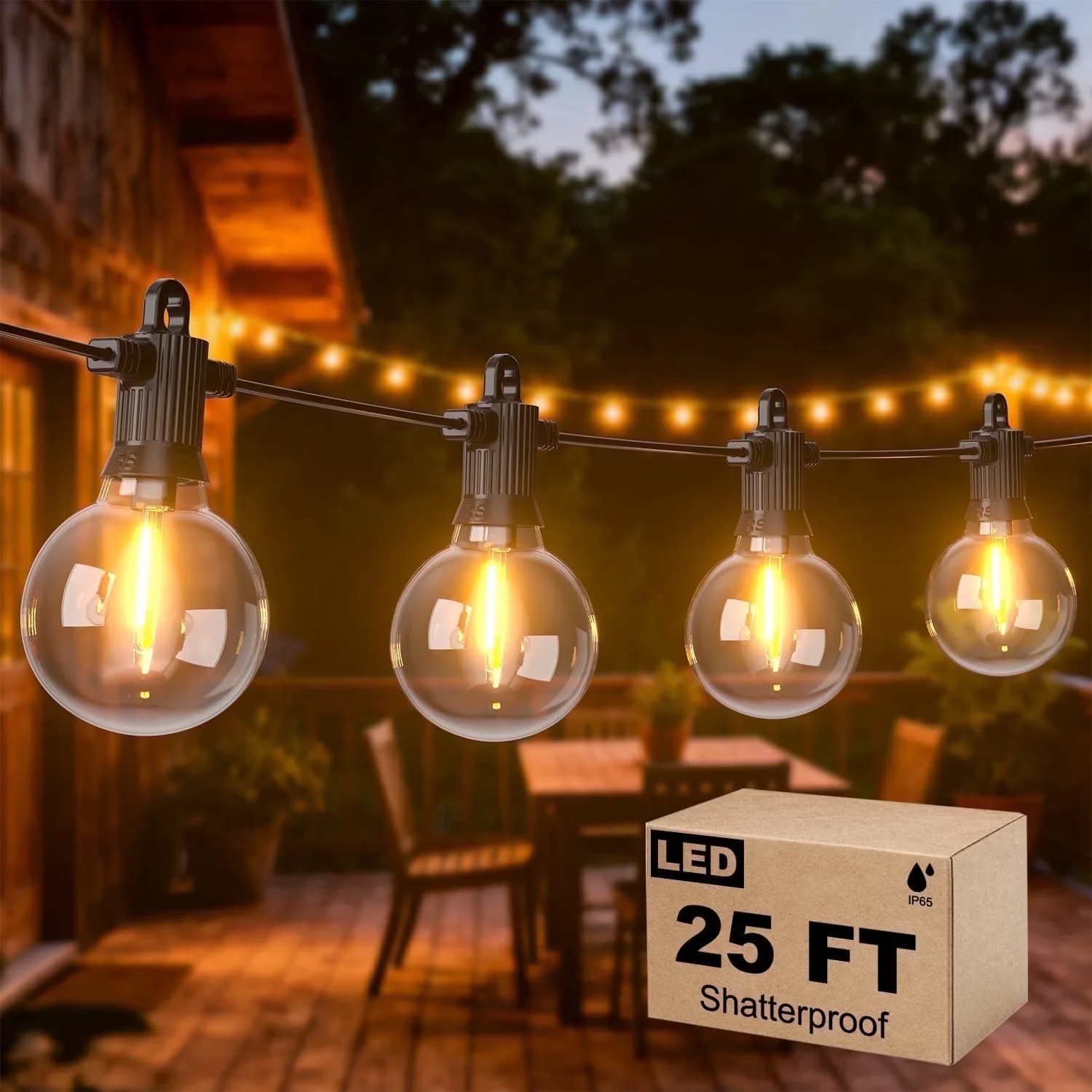 Innovative Novelty Light with LED, Waterproof, 12+1 Bulbs - White G40 - Quality Construction Model 9E5D6B