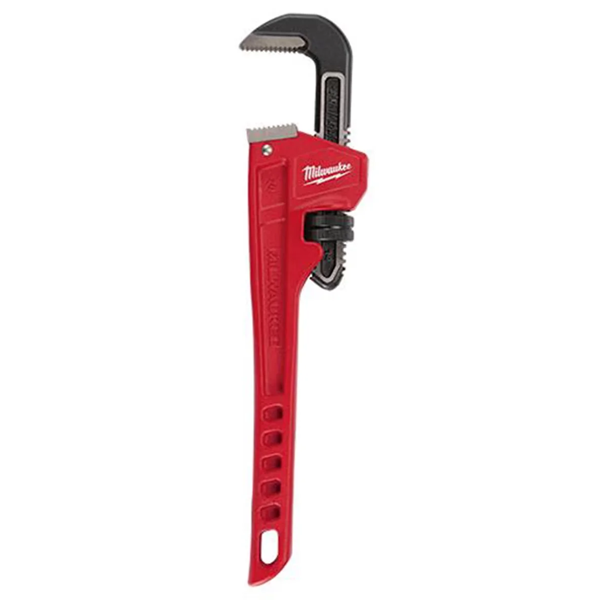 Professional Hand Tool with Ergonomic Handle, 14 in. Steel Pipe Wrench, Overbite jaw - largest gripping surface - Black Model E47695
