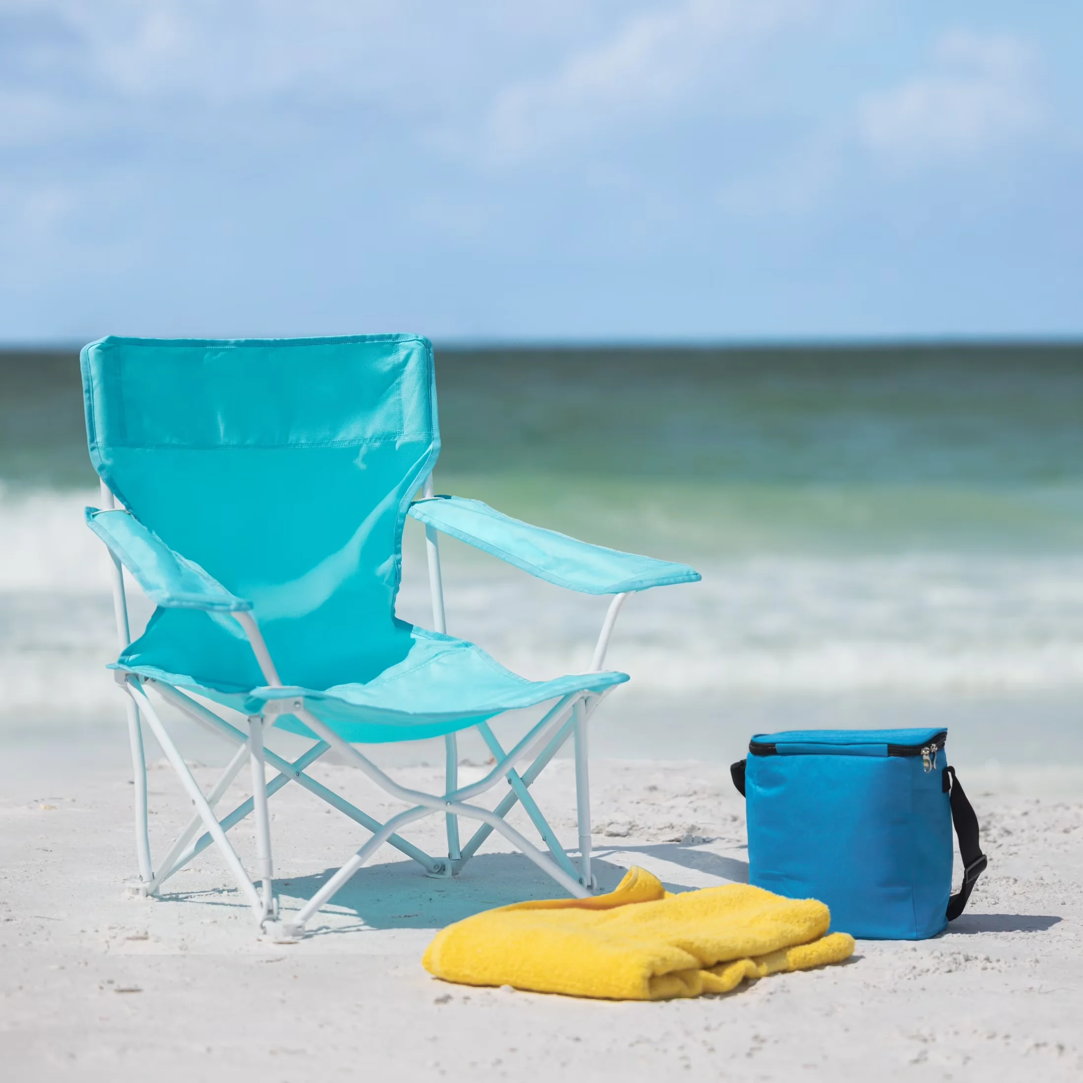 Patio Chair Versatile with Weather-Resistant, Rust Resistant, Folding - Blue Model A41821