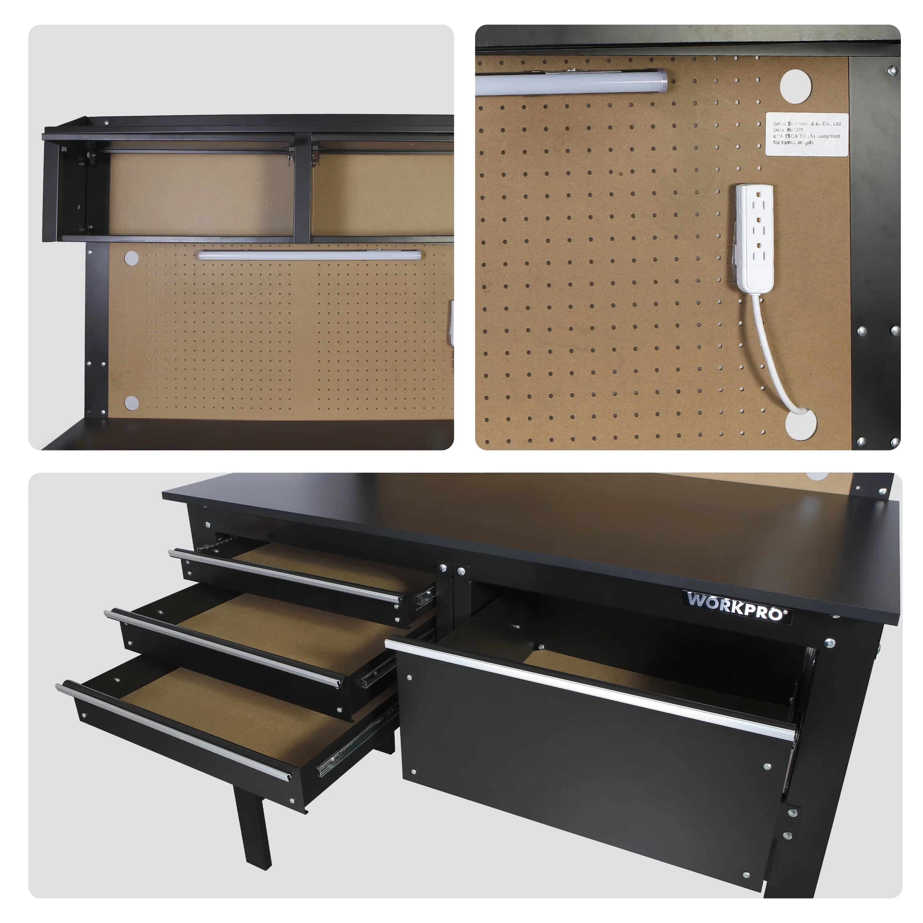 Toolstorage Efficient with Storage, Tool Organizer, Light - Black Steel Model 20E8DD