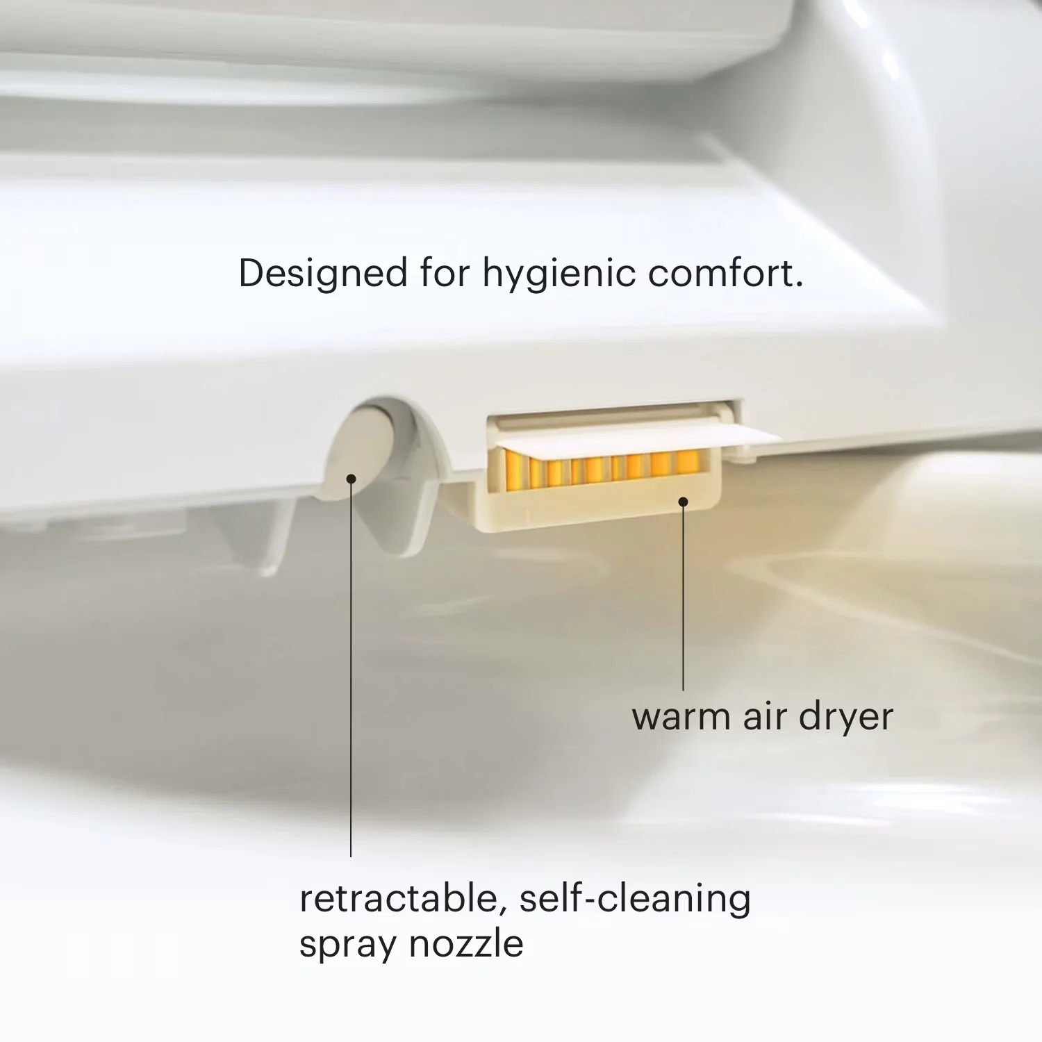 Stylish Toilet Seats And Lid with Remote Controlled, Swash SE600 Bidet Seat - Stainless Steel White Model E0B05A