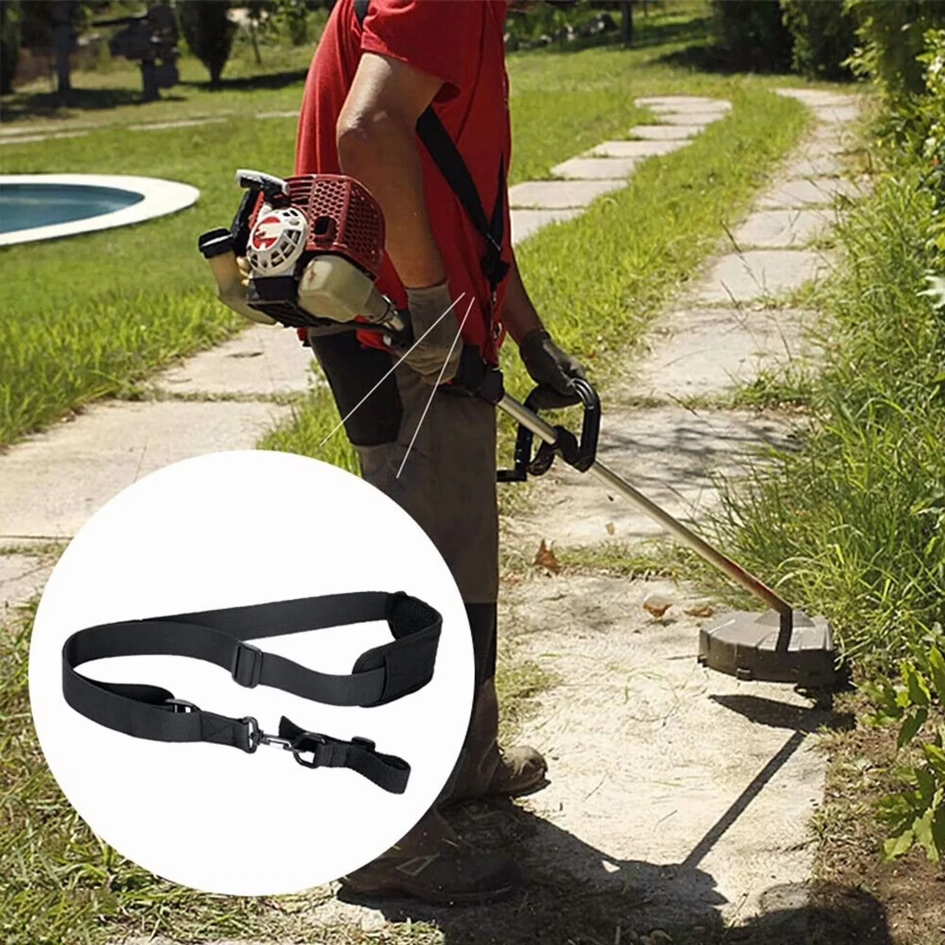 Premium Replacement Parts Accessory with Adjustable Trimmer Shoulder Strap, Garden Work - Model B0CEA0