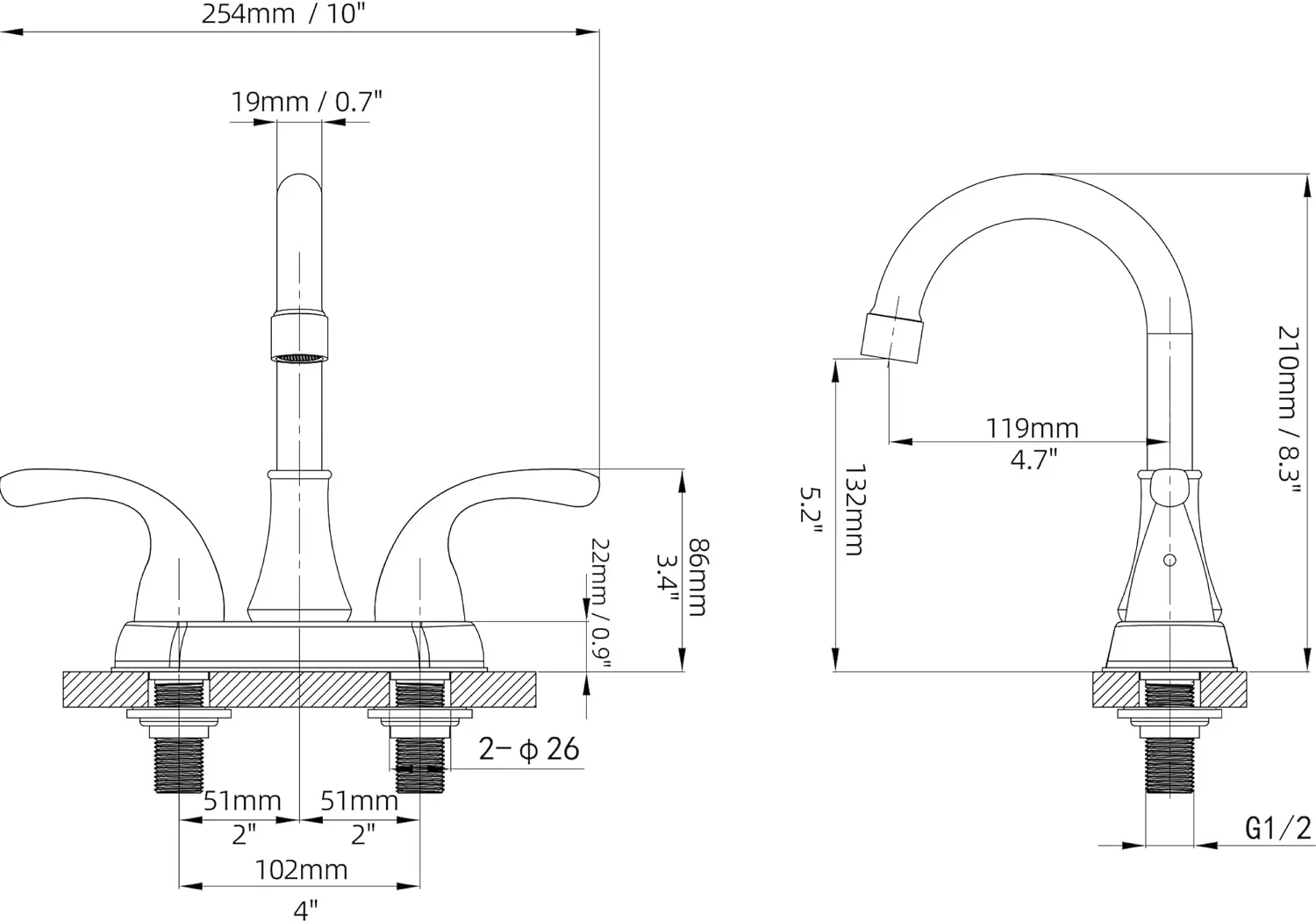 Efficient Bathroom Renovation with Easy To Clean, 360 Degree Rotation, Easy To Install - Silver Copper Model F4B855
