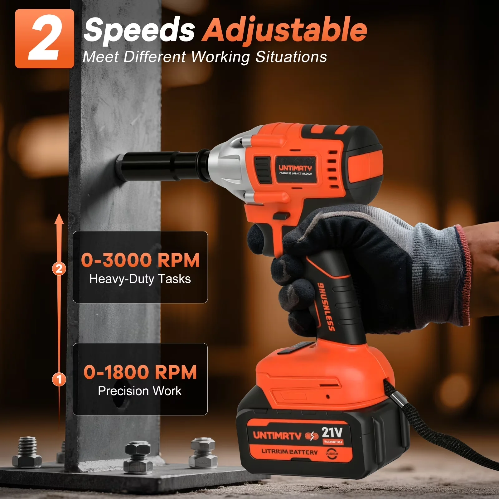Air Tools Compressor Essential with Battery, 21V, With Led Lights - 430N Model BD7271