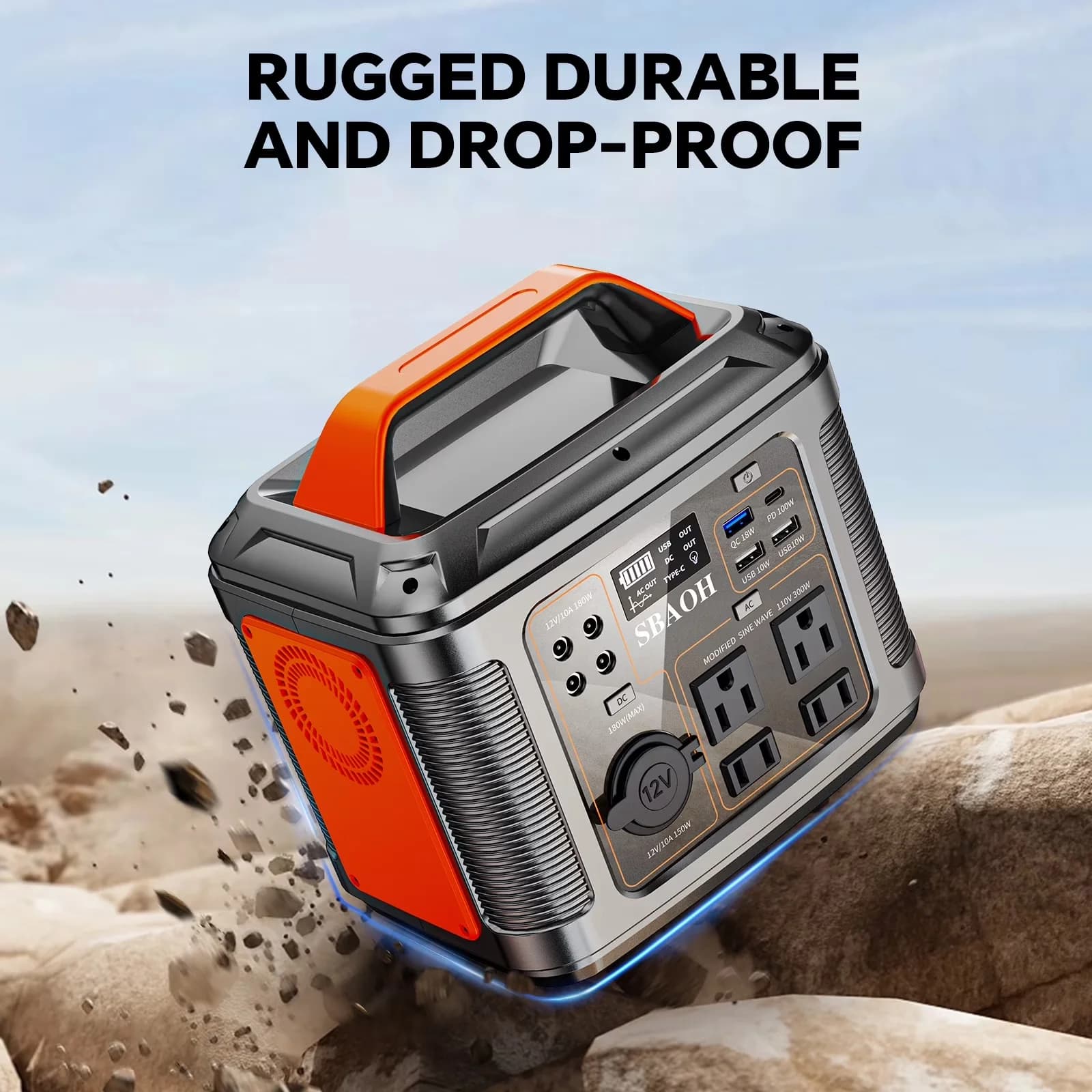 Generator Efficient with 300W, 110V, Short Circuit Protection for Home - Model 39B952