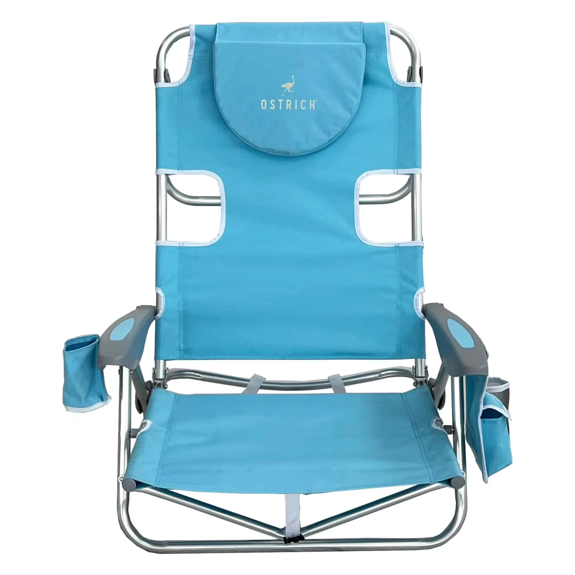 Reliable Beach Chair with Adjustable, Light Blue, Insulated Cooler Bag - Blue Model 0F7B21