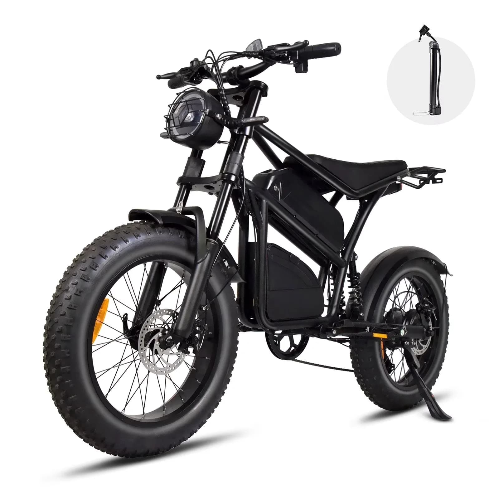 Stylish Electric Bike with Battery, 1200W - Black - Easy to Use Model C1C0B6