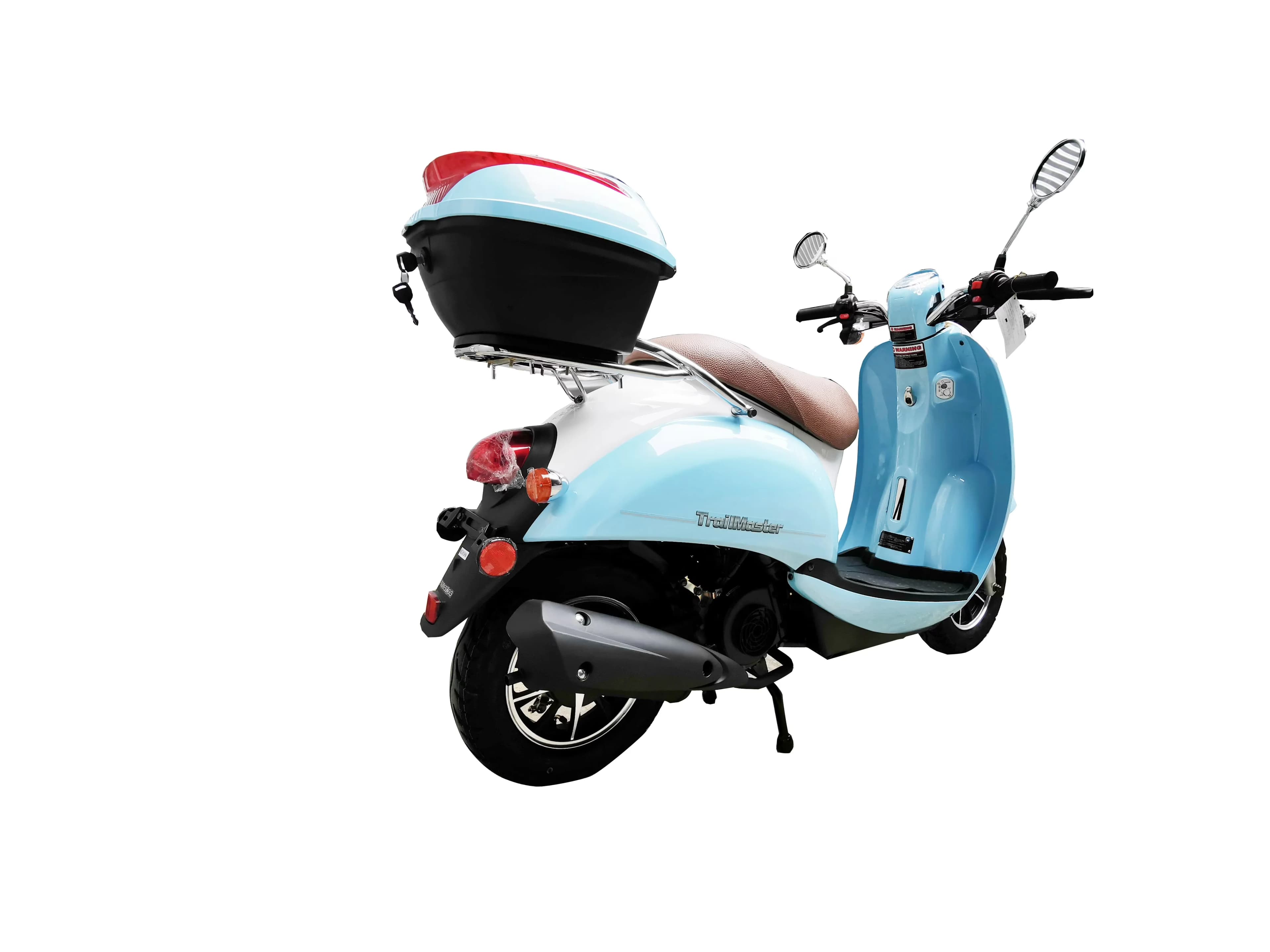 Scooter Professional with Headlights, Max Speed 30 MPH, 49cc 4-Stroke Engine - Blue Model D5E4D2