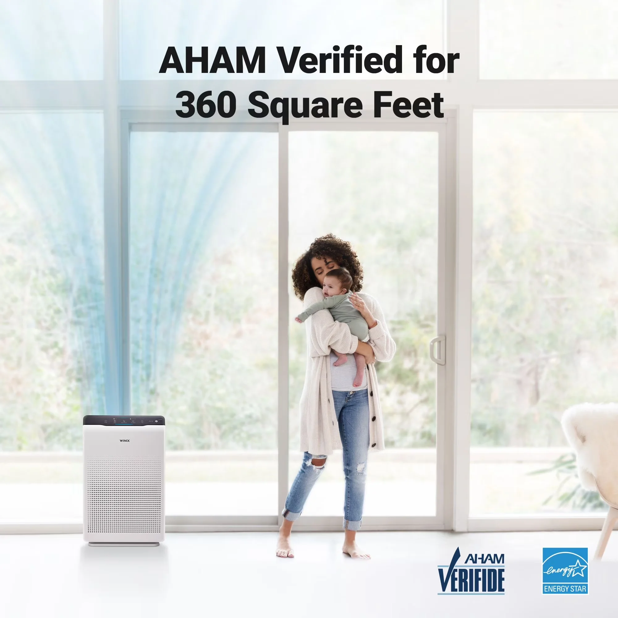 Versatile Air Purifier with Variable Speed, Automatic Shut-Off, C535 - Durable Build Model B23D68