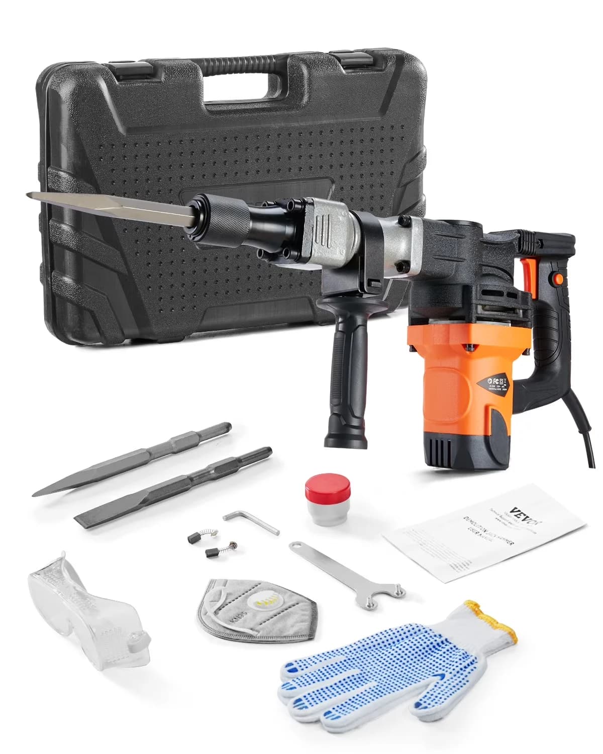 Drills Driver Premium with 1400W, 110V, JH-0840 1400W - Orange - Contemporary Style Model 2B862D