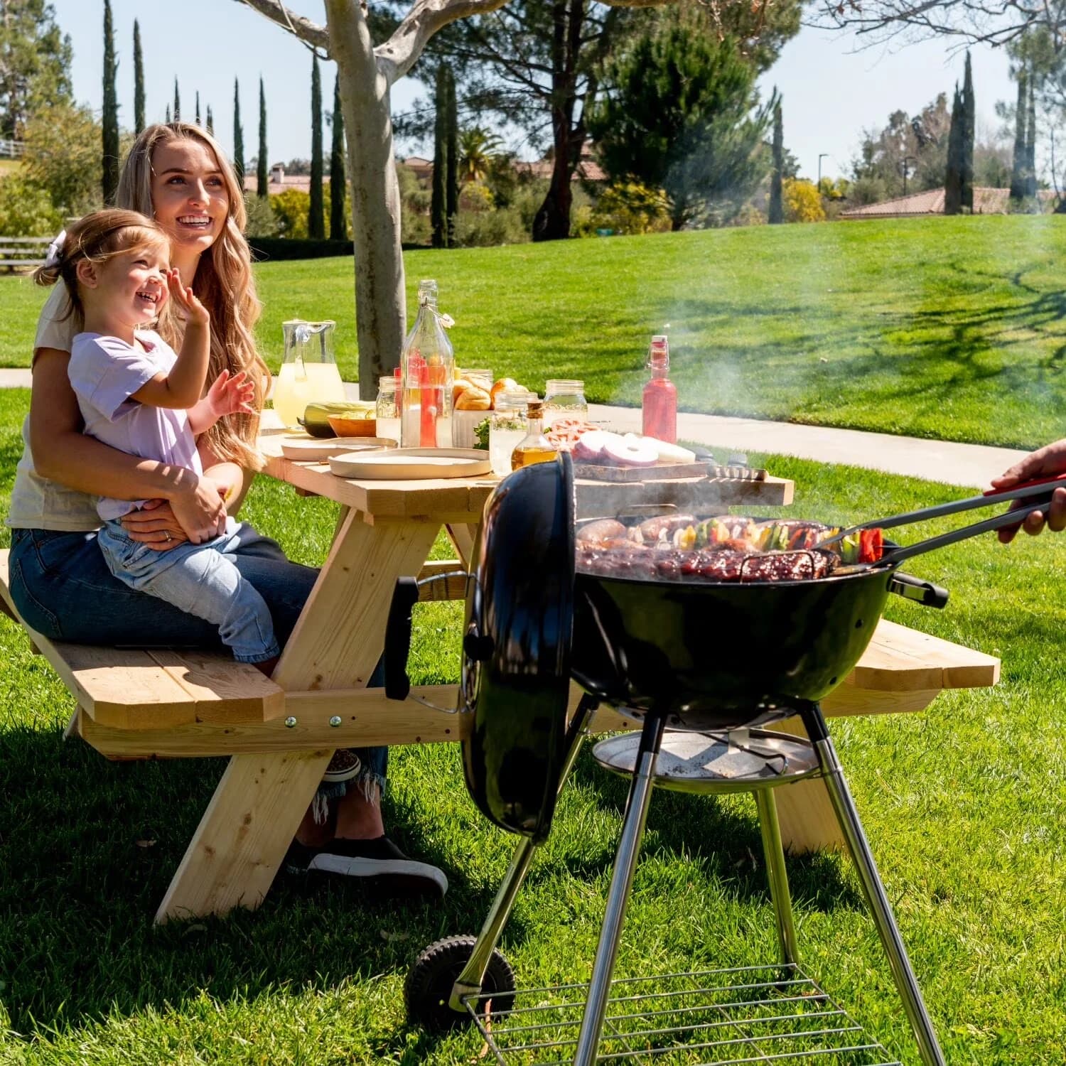 Sleek Charcoal Grill with Rust Resistant, Removable Ash Catcher, Adjustable Air Vents - Black Charcoal for Camping, Outdoor Model 90434D