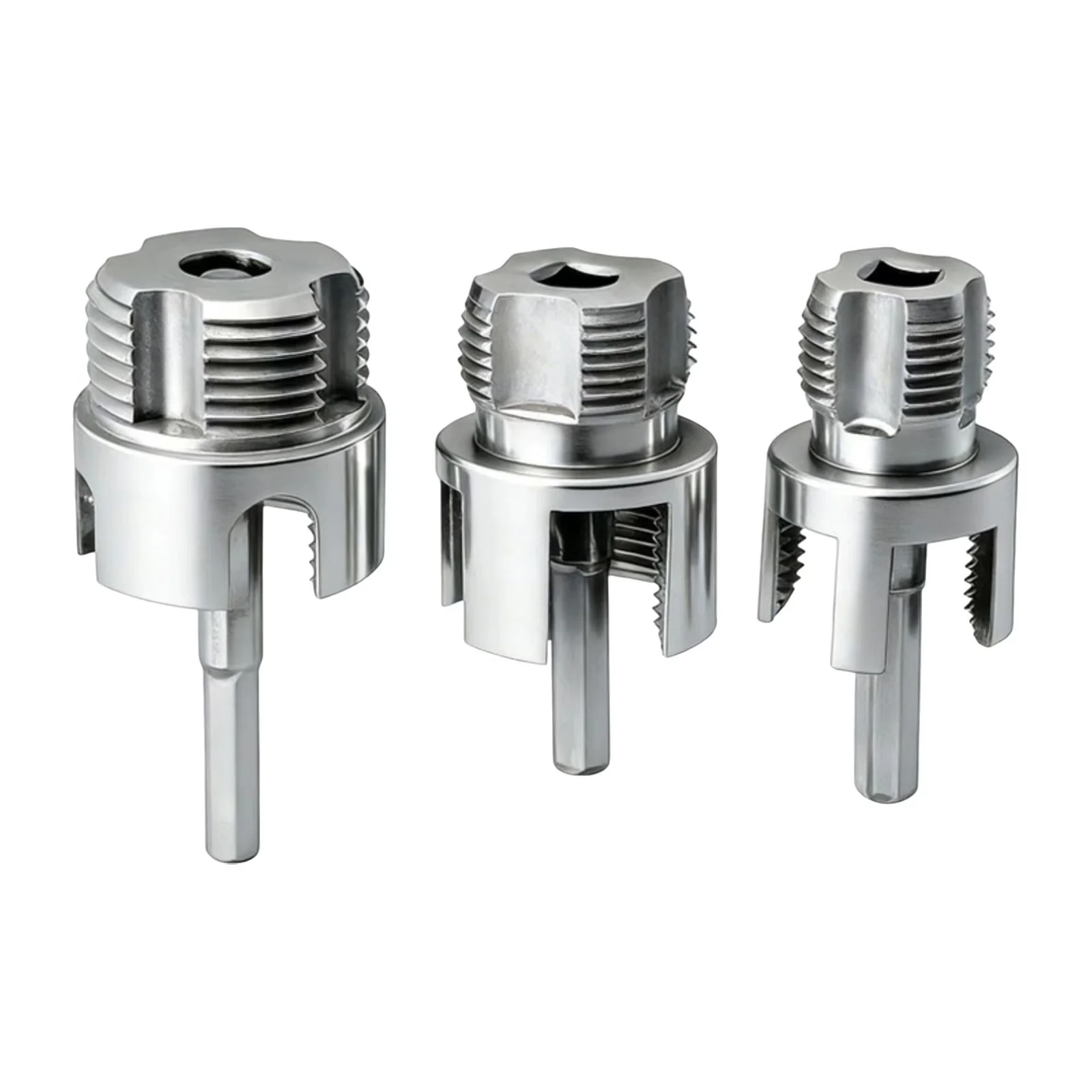 Reliable Hand Tool Set with Internal&External PVC Pipe Thread Cutter, 3Pcs Dual-Function Pipe Threading Kit - Stainless Steel 3 PCS Model 246AFE