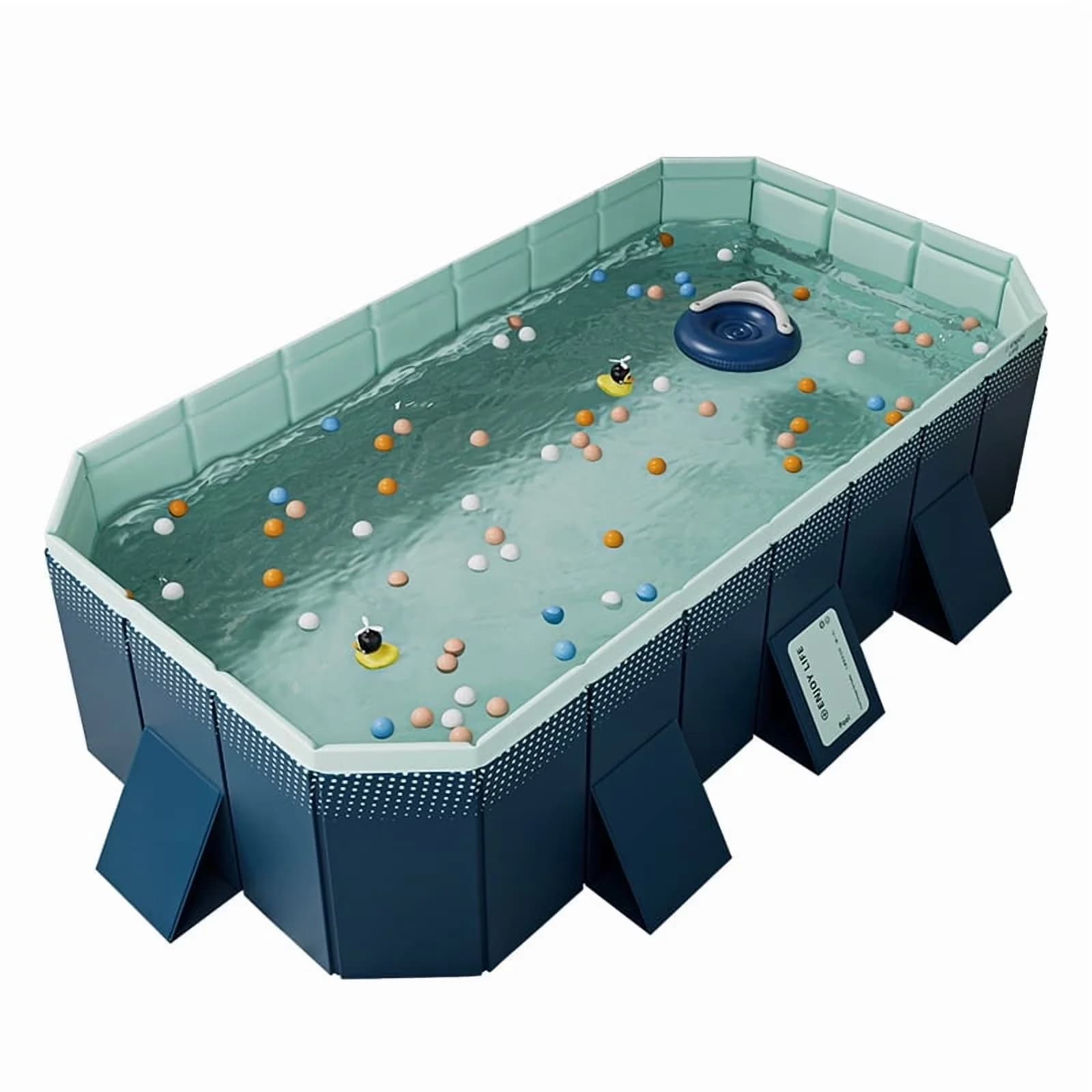Essential Inflatable Pool with Foldable - Blue for Outdoor - Residential Grade Model CED7EB