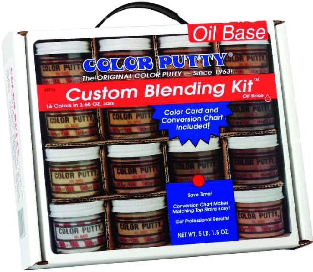 Building Material Innovative with Custom Blending Kits, Sixteen colors in jars - Putty Assorted Model 6047CA