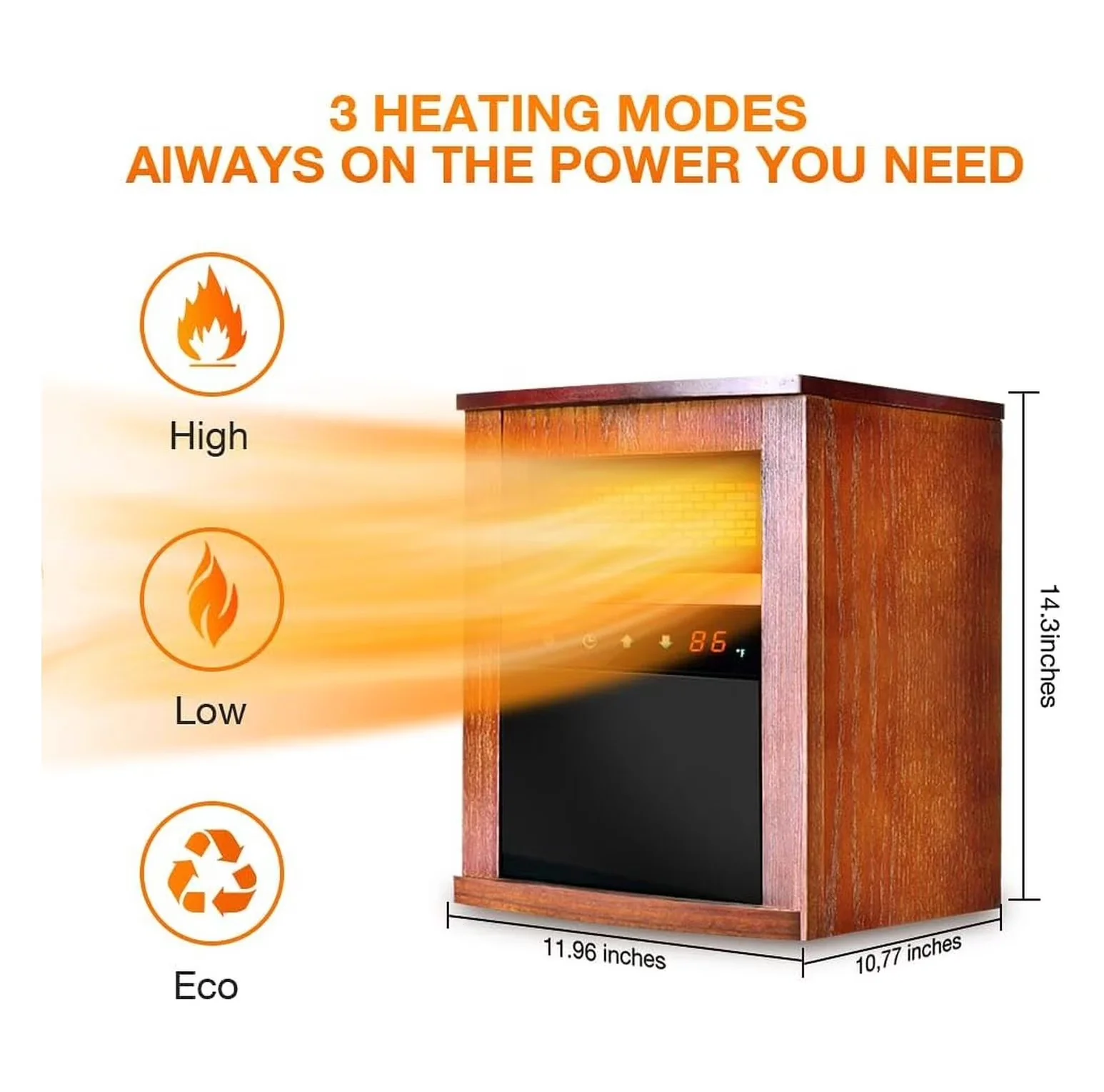 Compact Portable And Electric Space Heater with 1500W, Child Lock - 0 for Living Room, Indoor Model EE8F2A
