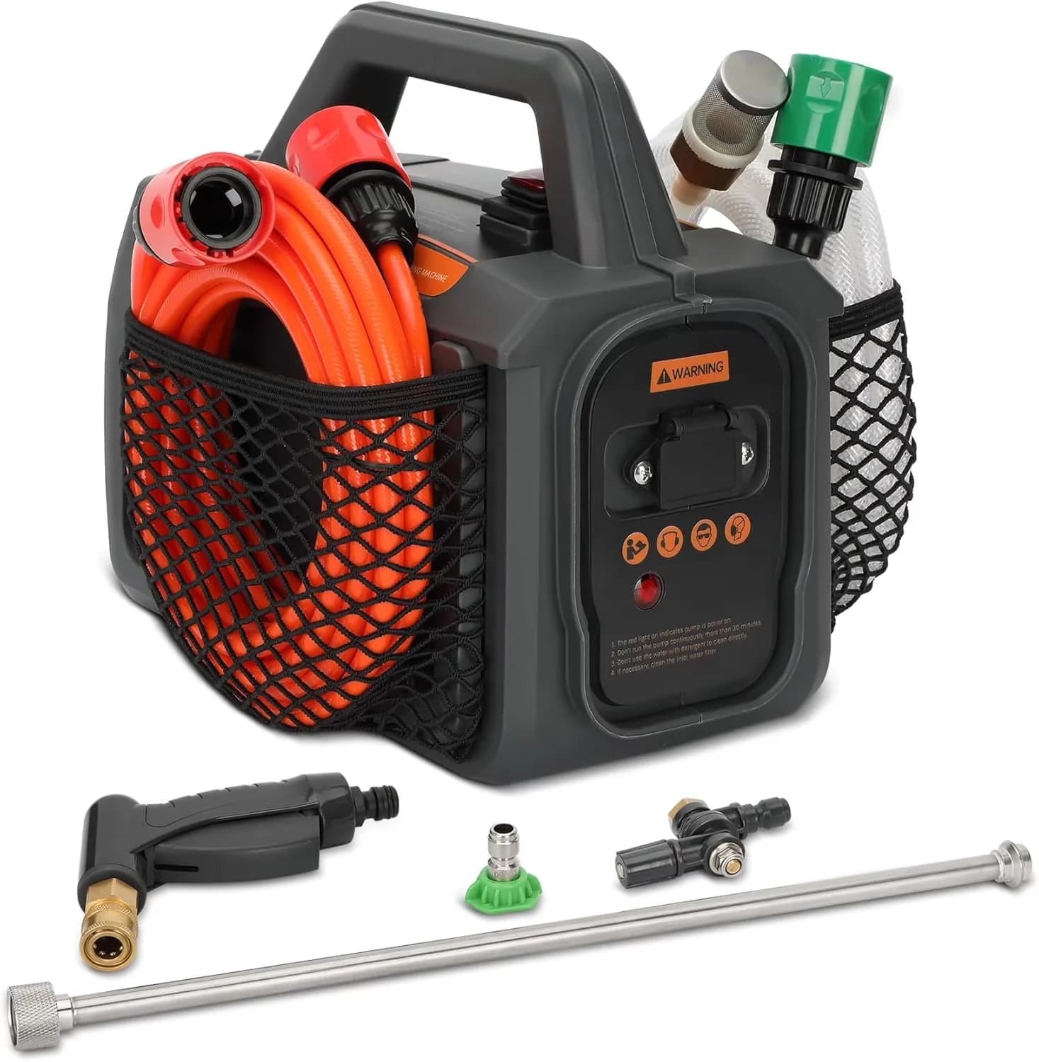 Essential Pressure Washer with 80W, 120V, Portable Coil Jet Cleaner - ZPB140 Model 1E8058
