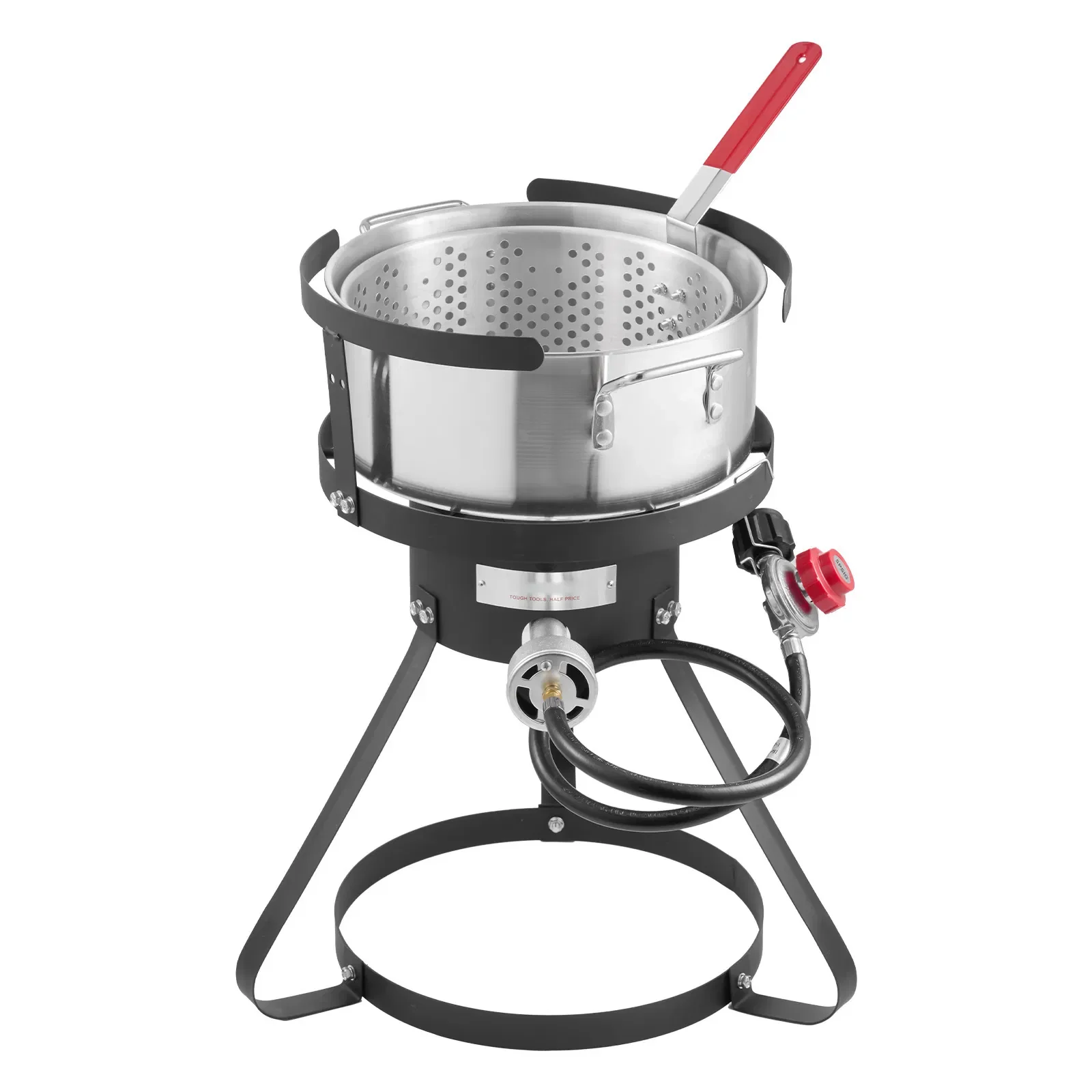 Premium Outdoor Fryer with Heat Resistant Handle, 10 Qt Aluminum Propane Deep Kit, Basket - Aluminum Model D4ADA7