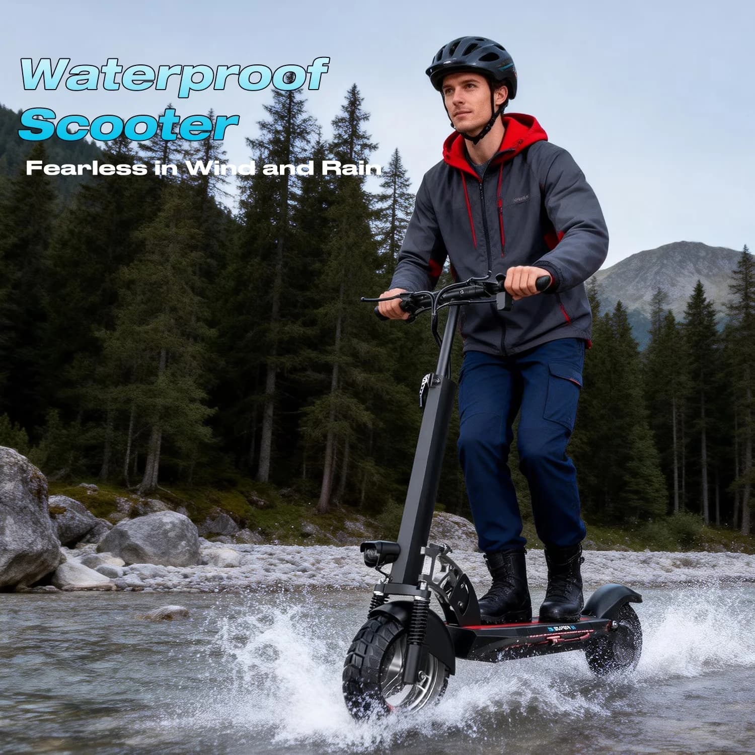 Professional Scooter with 1200W, 48V, Foldable - Synthetic Steel - Residential Grade Model F70BAD