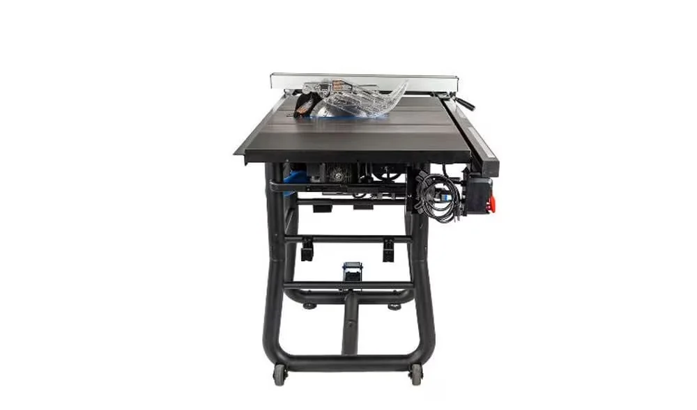 Essential Power Saw with Wheeled, 36- 15 Amp 30 in. Contractor Table, Steel Extensions - Model 72075D