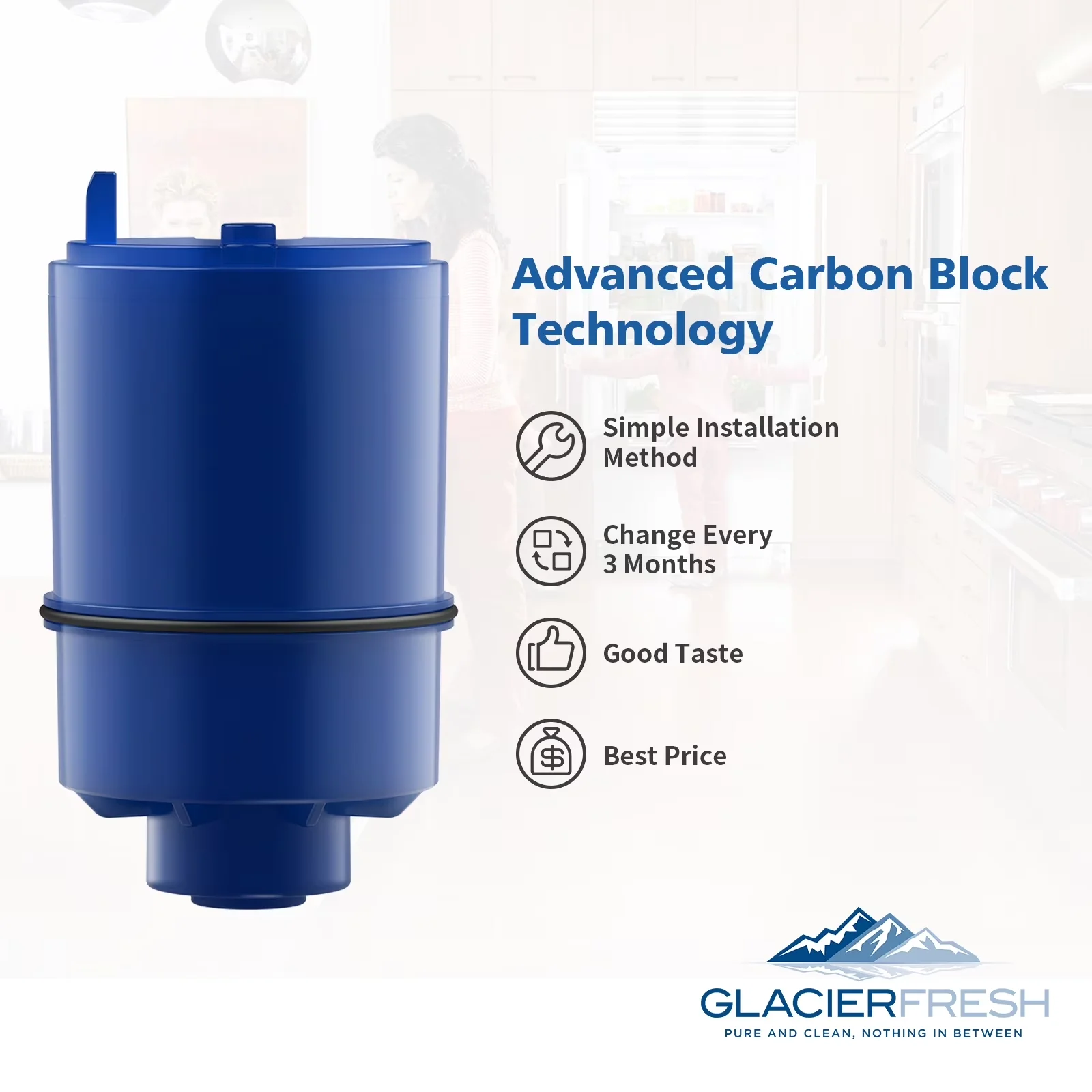 Durable Water Filtration with Replacement, Easy Installation - Rustic Charm Model 8ECF17
