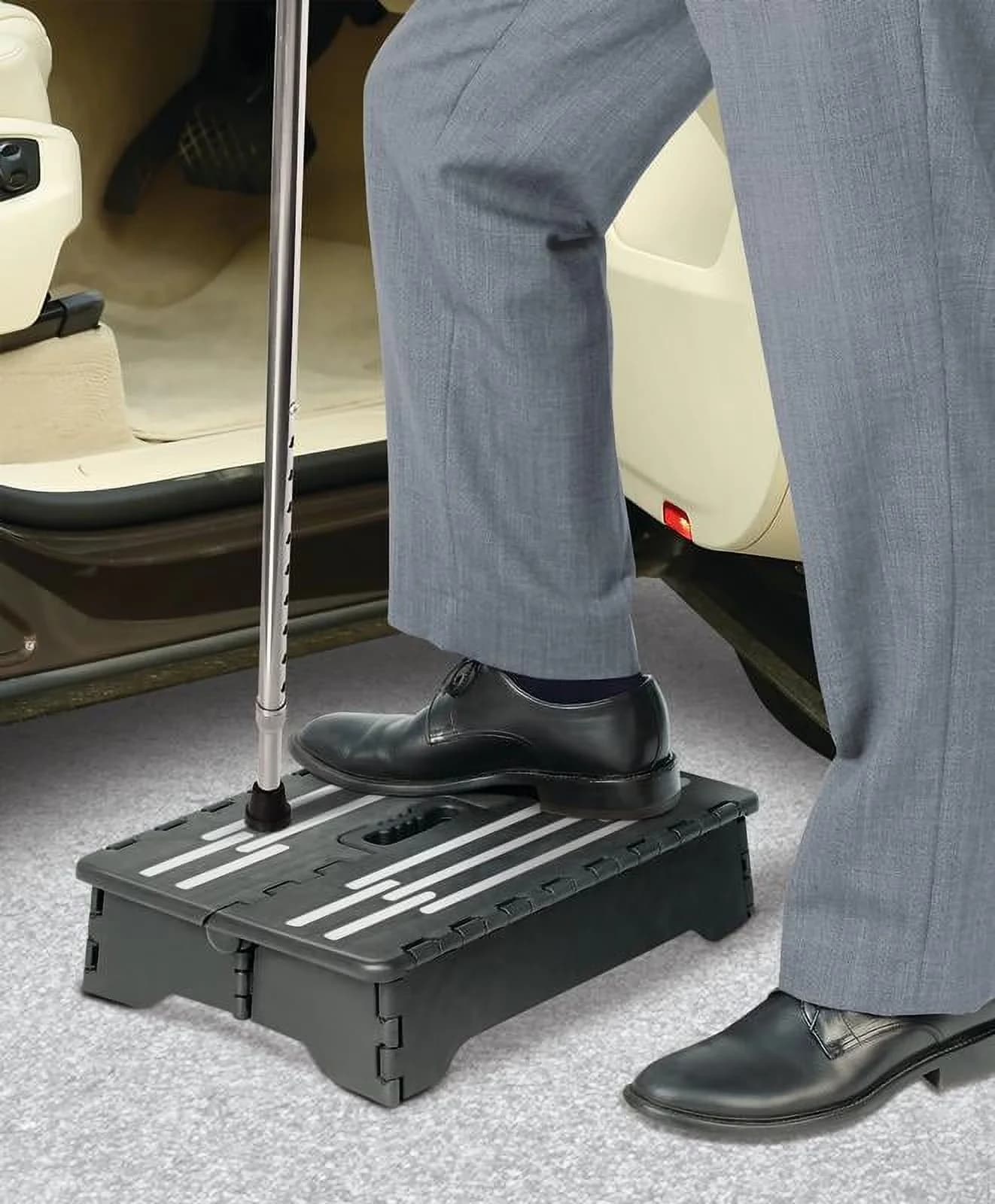 Modern Ladders And Step Stool with Foldable, Portable Folding - Plastic, Rubber Black Model A283E1