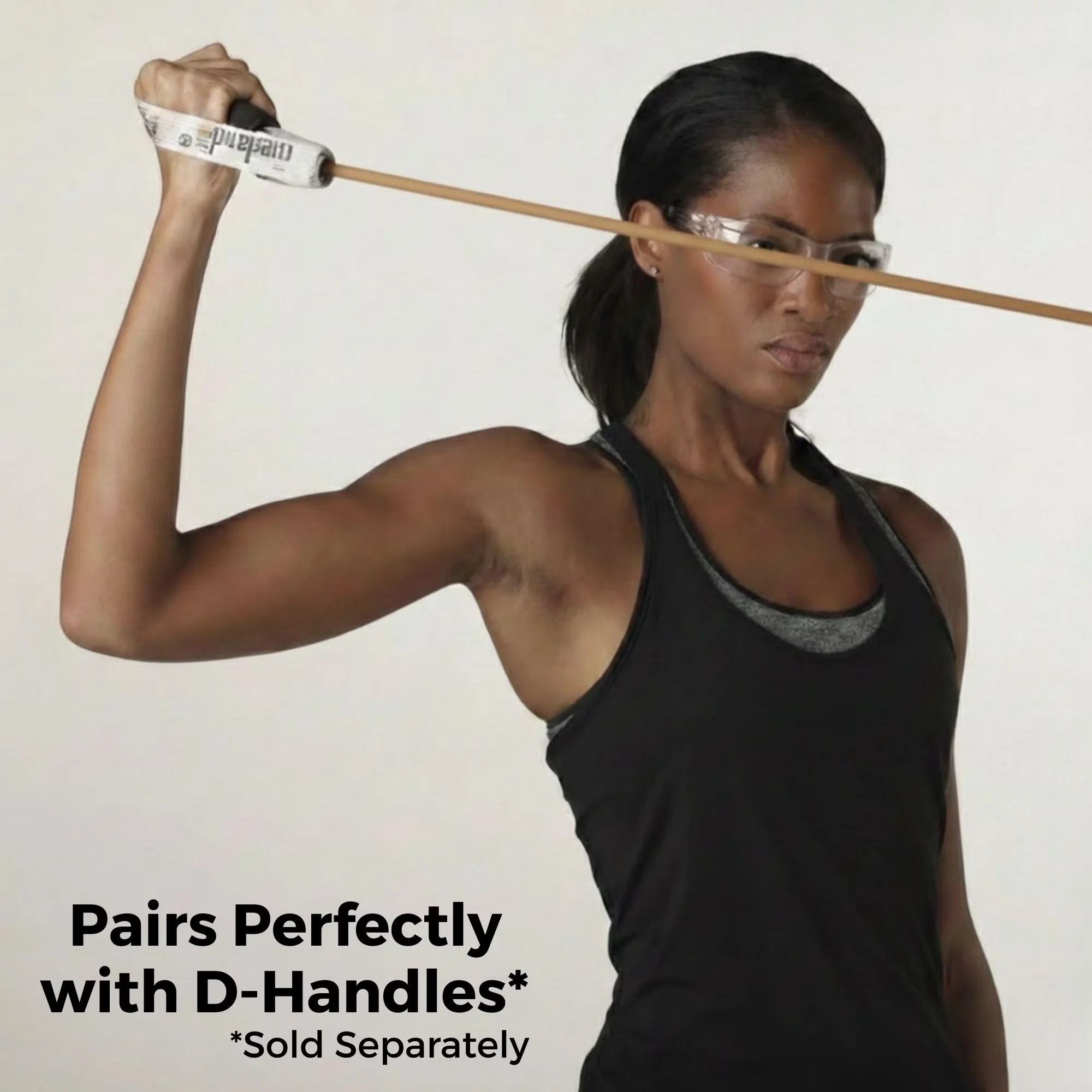 Stylish Home Gym Accessory with Anti-Slip, 25 ft Roll, Latex Resistance Tubing - Latex Beige Model A4DD53