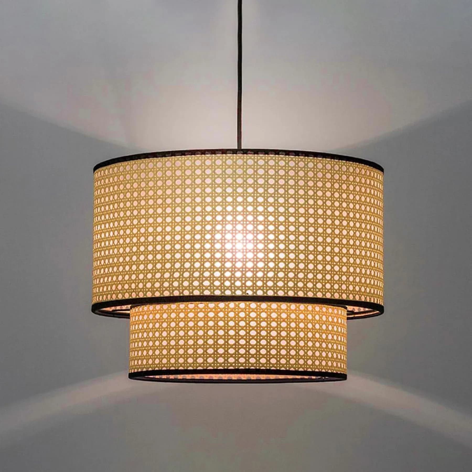 Ceiling Lights Fixture Stylish with Incandescent, Mid-Century - Rattan Model B2747D