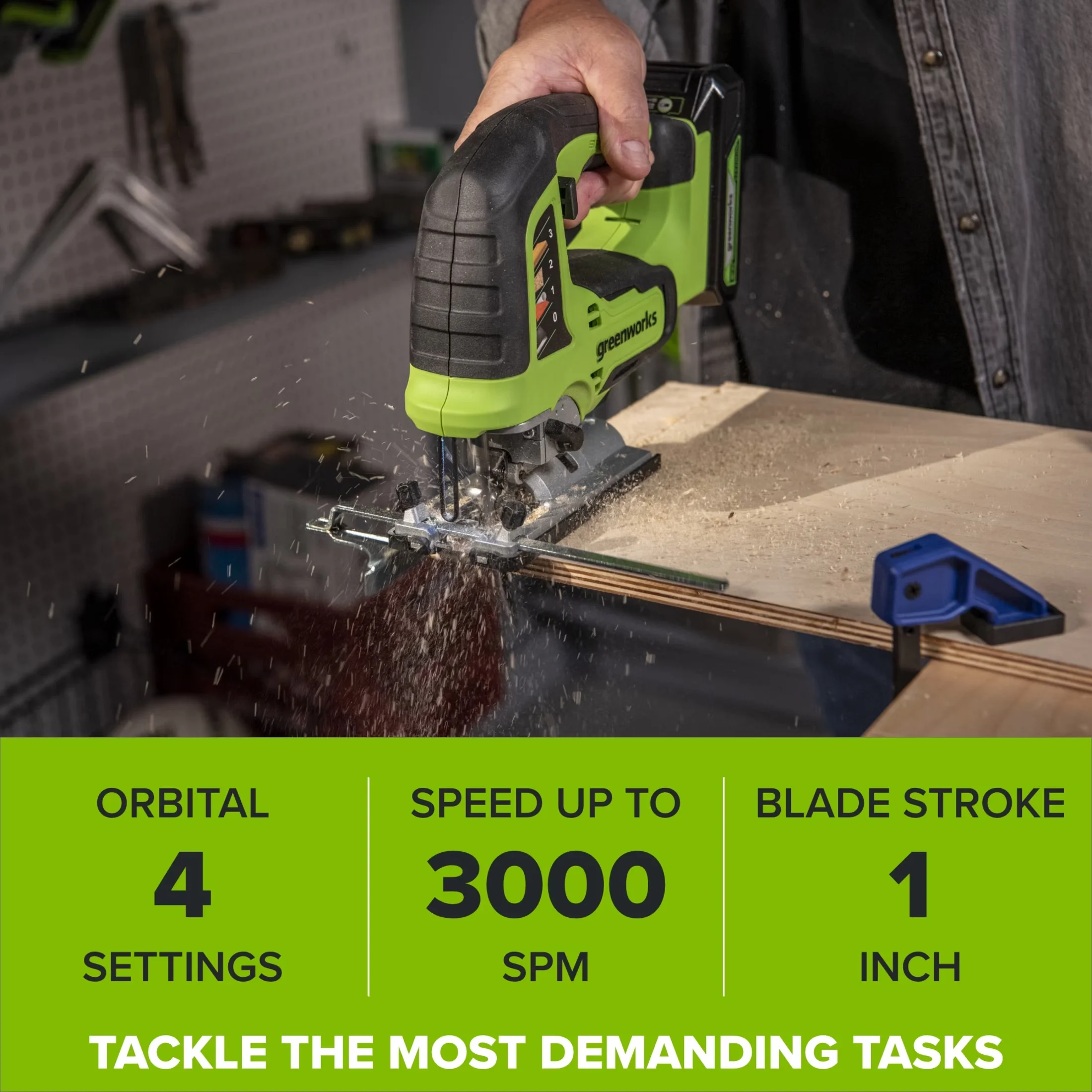 Power Saw Essential with 24V, Adjustable, (Tool Only) - Ergonomic Design Model C901C1