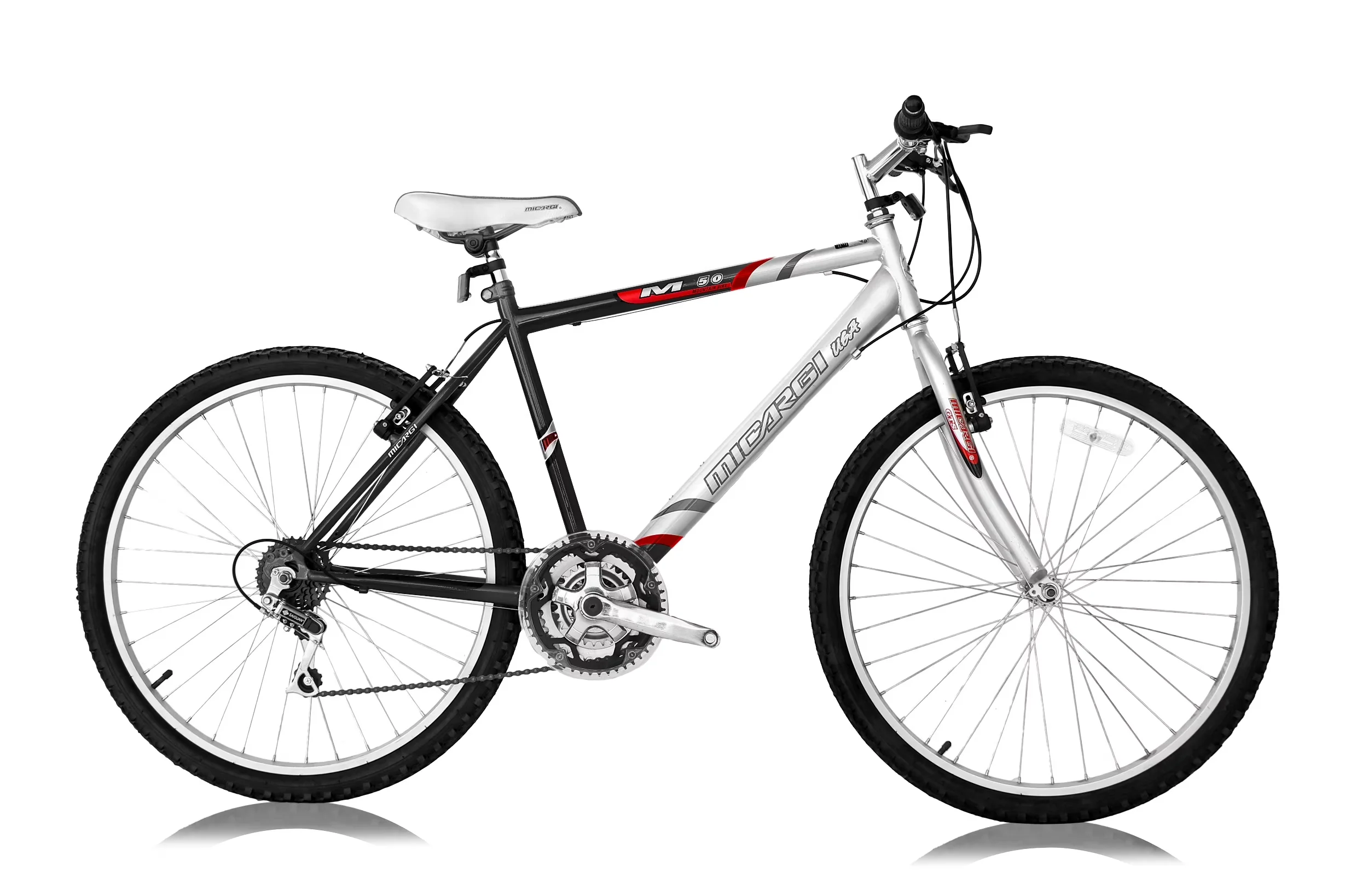 Compact Cruiser Bike with 26 In. Mtb 18 Speed Bicycle, Black, Steel Frame Alloy Rims 36 H - Black Model 0F3090