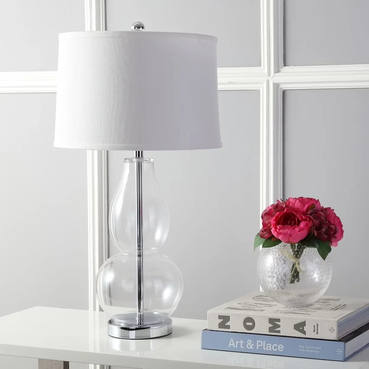 Versatile Lamp Set with LED, Contemporary, Product Width:15.00 - Glass Clear Model D1F0F5