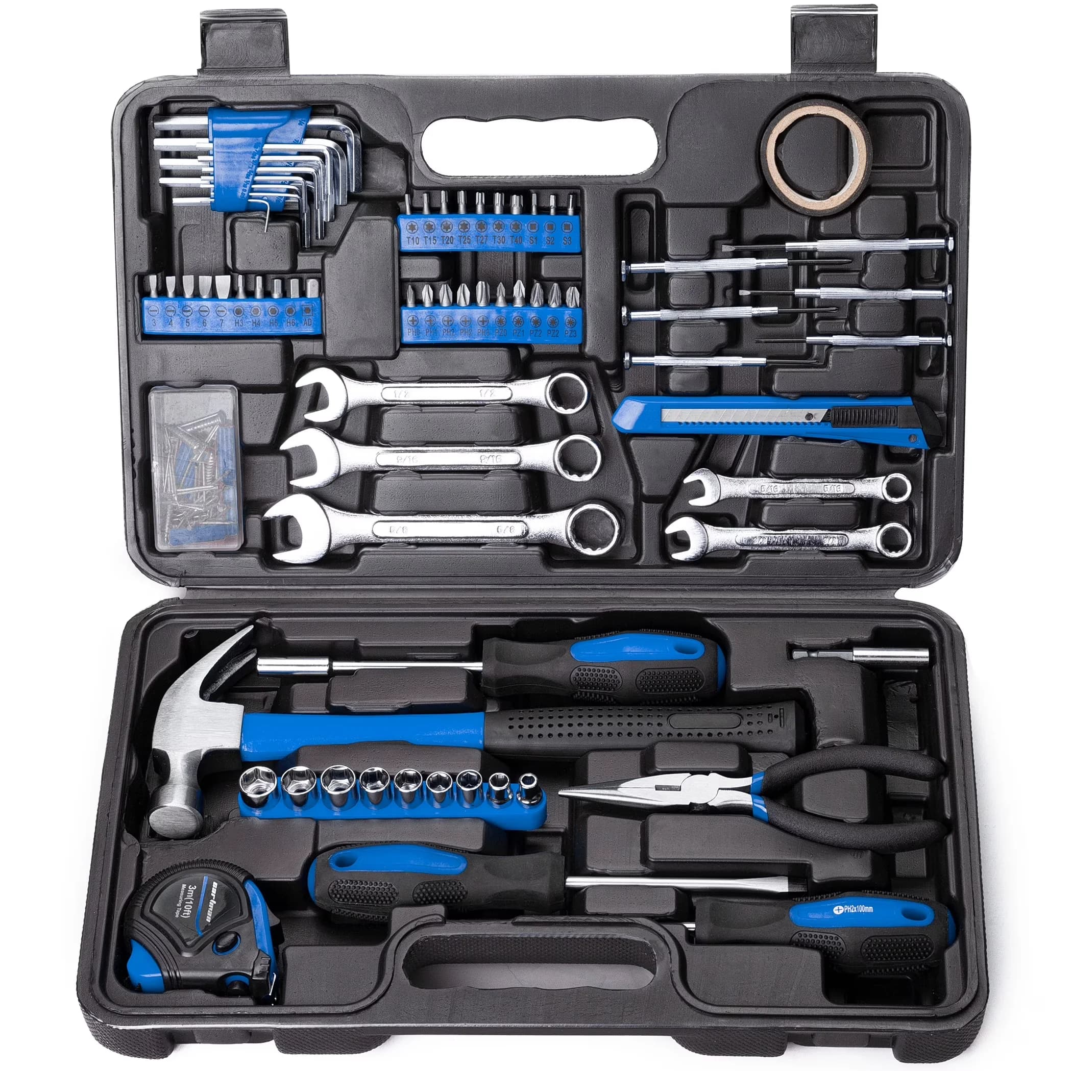 Versatile Hand Tool Set with Compact, Insulated, 148 Piece General Household Kit - Model 4E927A