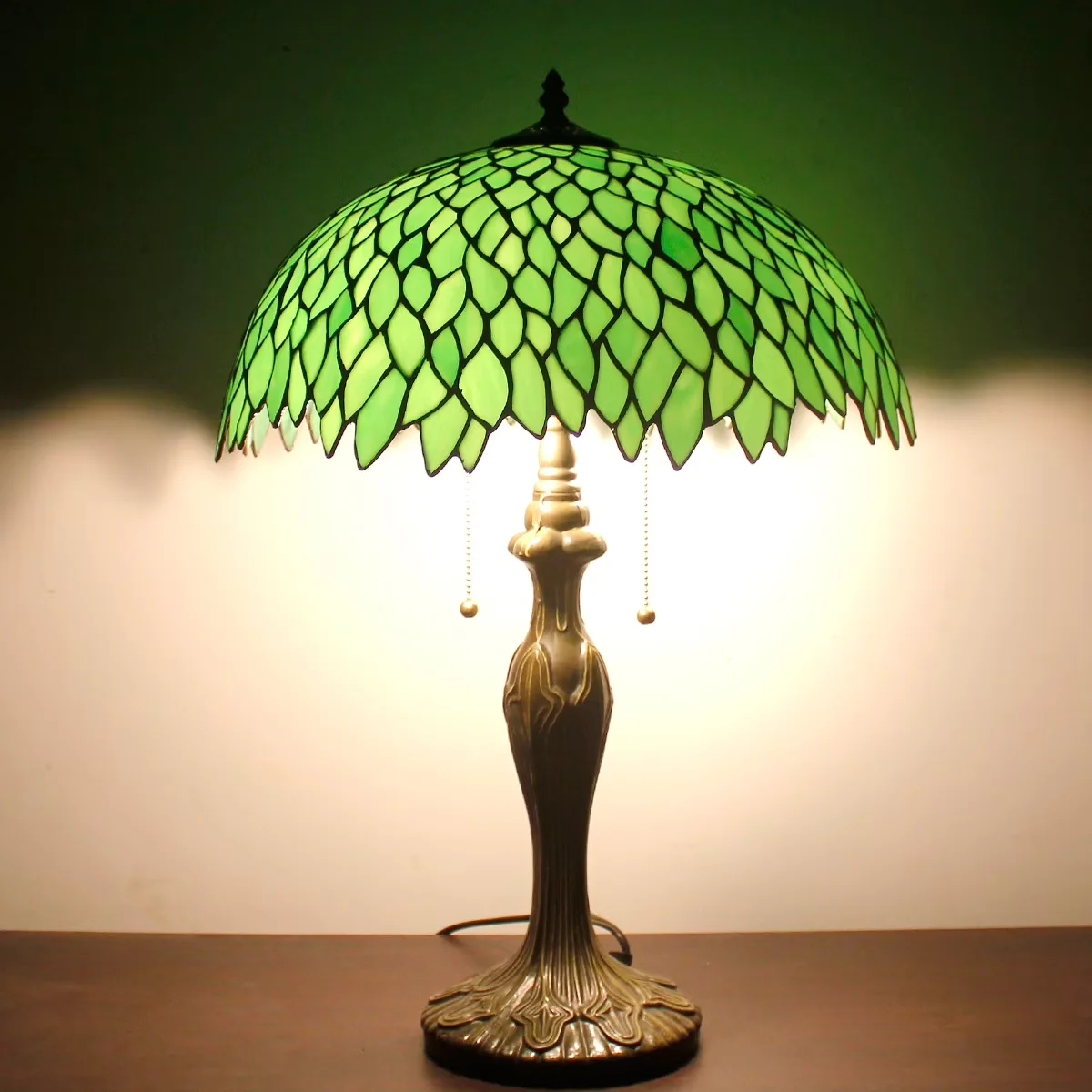 Efficient Table Lamp with LED, Bedside Lamps, Lamp base Color: Bronze Antique . - Bronze, Green Zinc Model A22EEE
