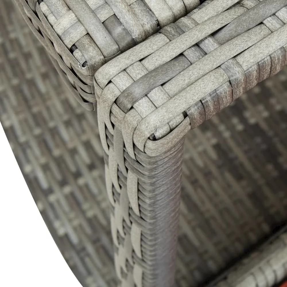 Reliable Hot Tub with 2.8 m x 55 cm, Spa Surround Gray Poly Rattan - Multicolor Poly Rattan Model BED68F