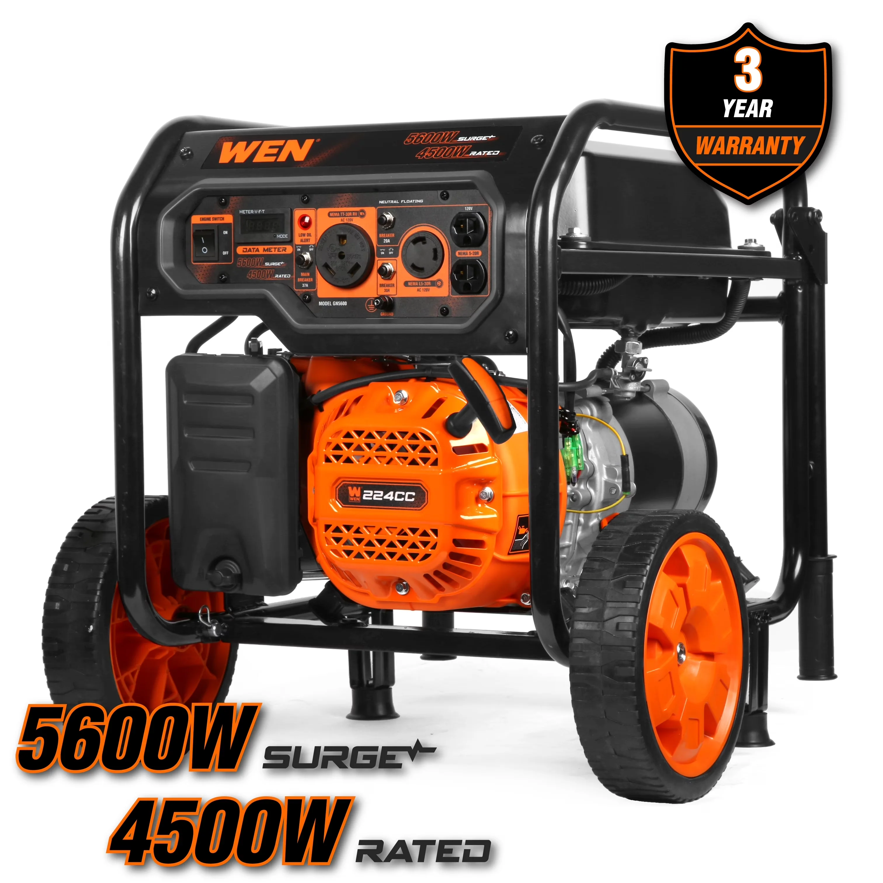 Professional Generator with 5600W, 224cc, Transfer-Switch - 600 - Standard Series Model 148A2E