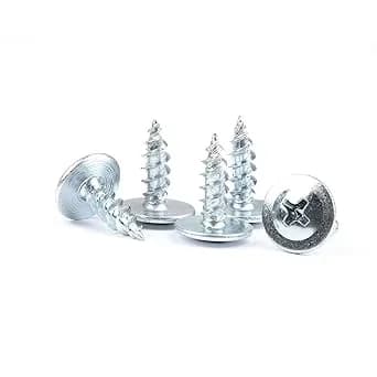 Sleek Fastener with Rust And Corrosion Resistant, Self-Piercing Point Tips, Truss Head Screws - Carbon Steel Silver Model DD8EA6
