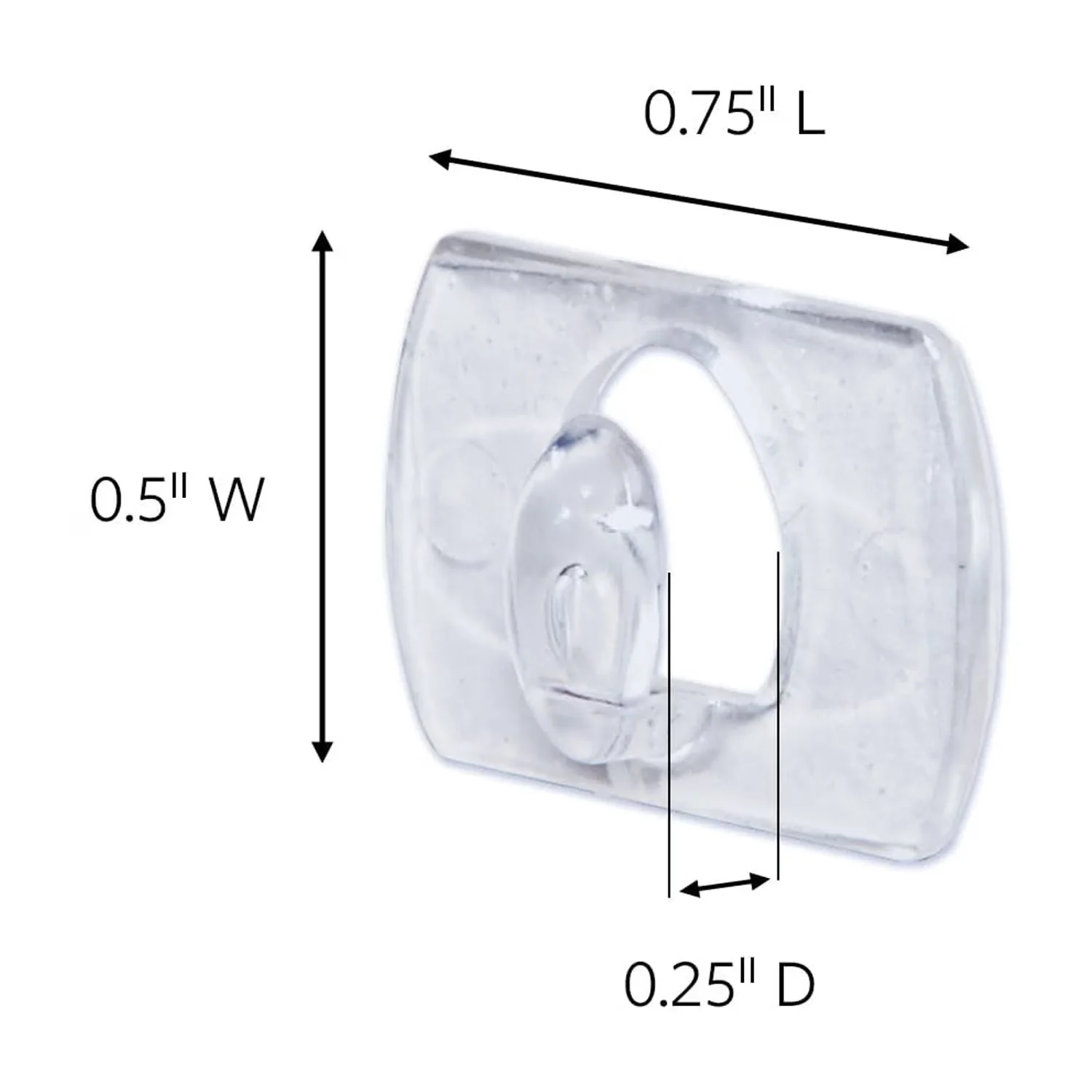 Stylish Damage-Free Hanging with Easy Installation, Clear - Clear Plastic Model 627471