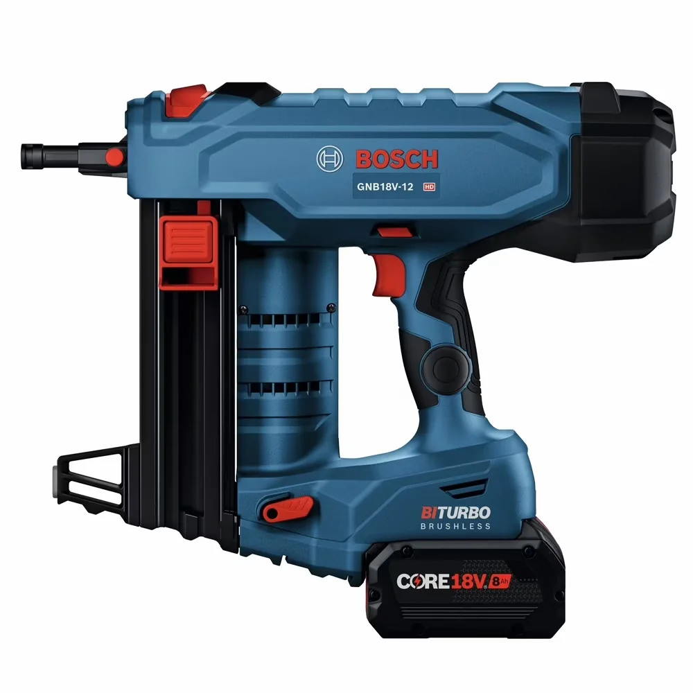 Factory Reconditioned Professional with 18V, Collated Concrete Nails Into Concrete, Fast Operation - Model E4B6AD
