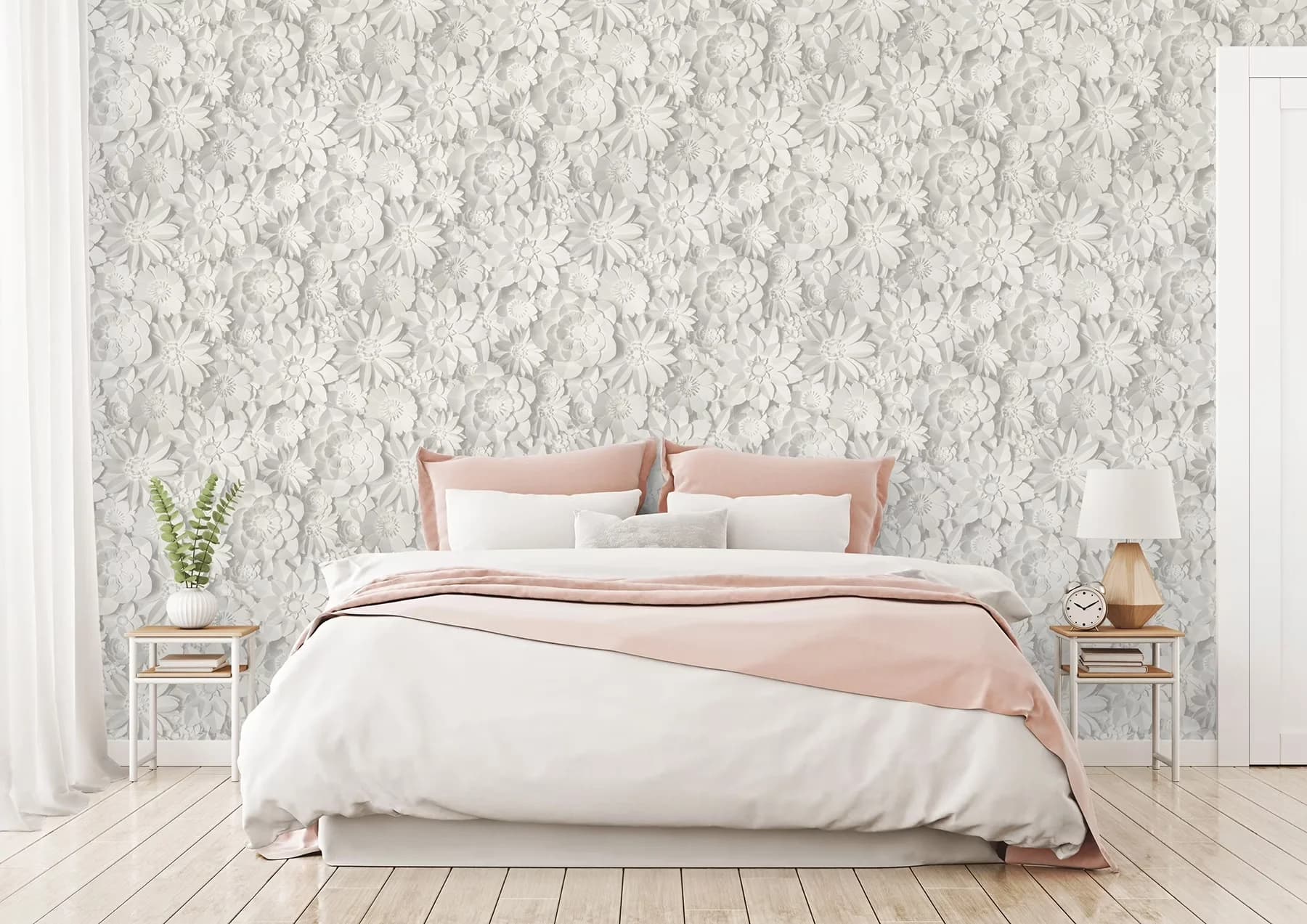 Wallpaper Wall Decals Wall Covering Durable with Washable, Unpasted paper material - White Paper Model 8241CE